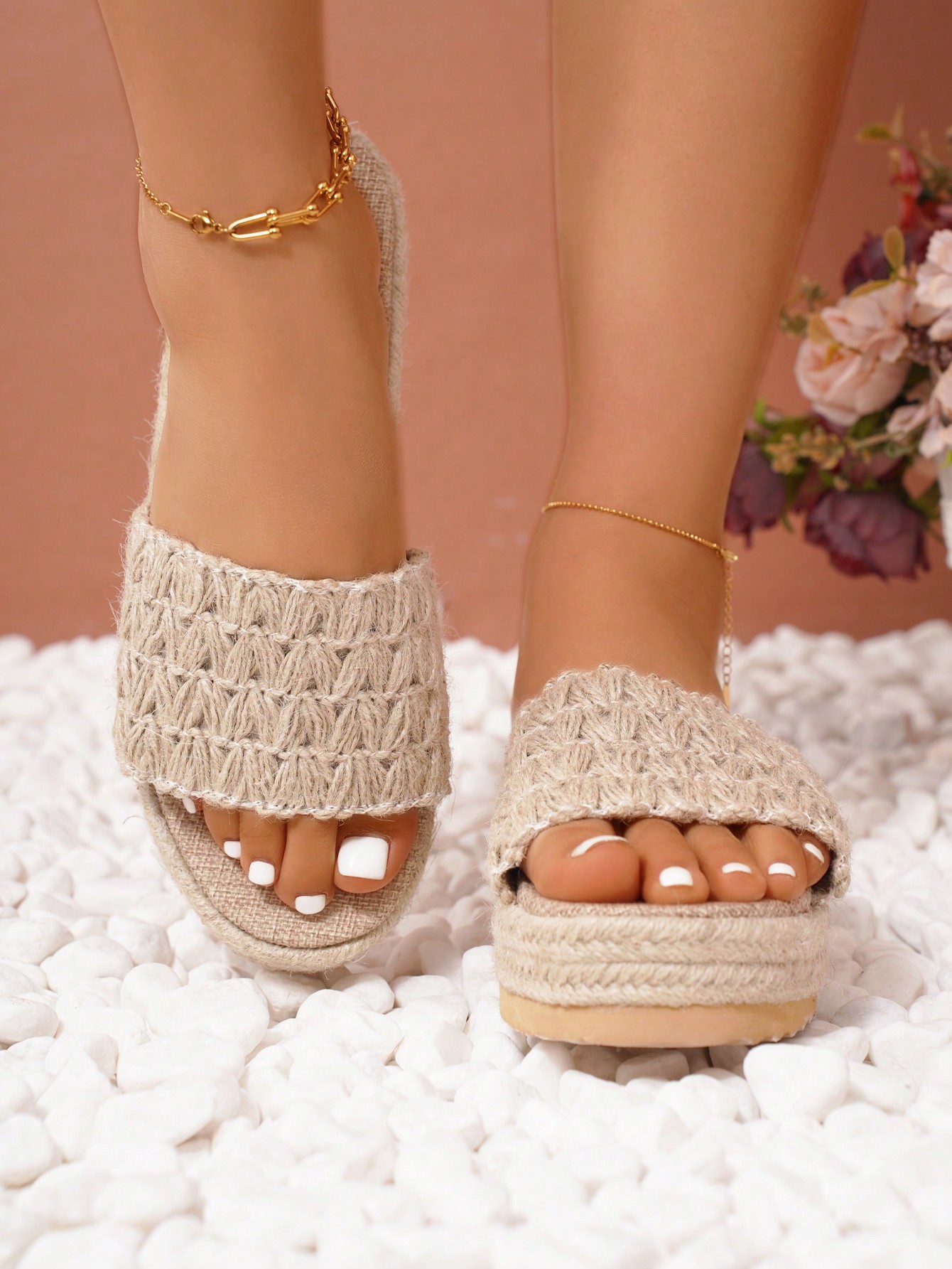 In Beige Women Platforms & Wedge Sandals