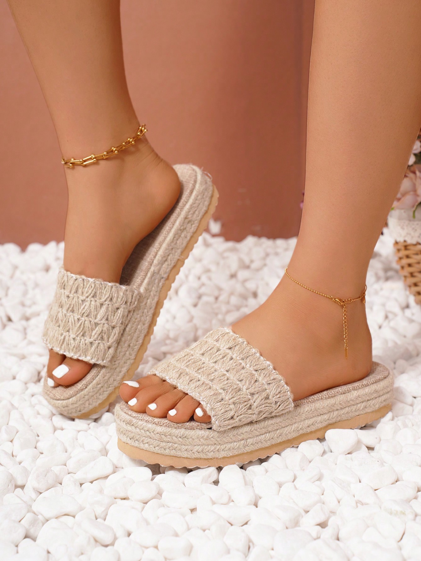 In Beige Women Platforms & Wedge Sandals