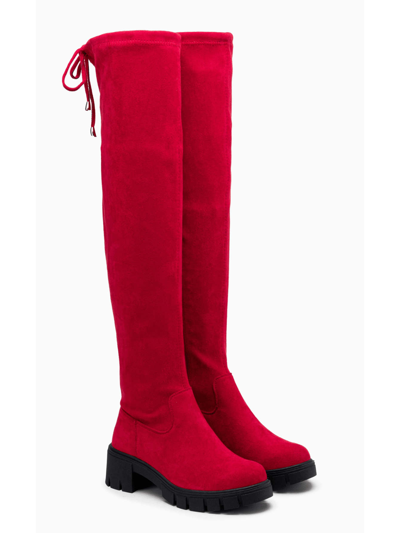 In Red Women Over-the-Knee Boots