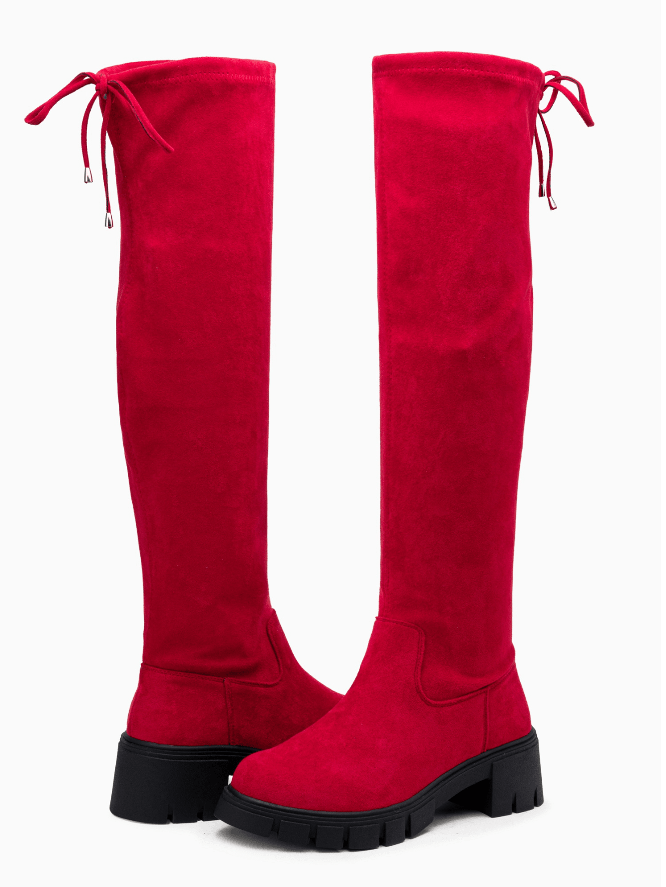 In Red Women Over-the-Knee Boots