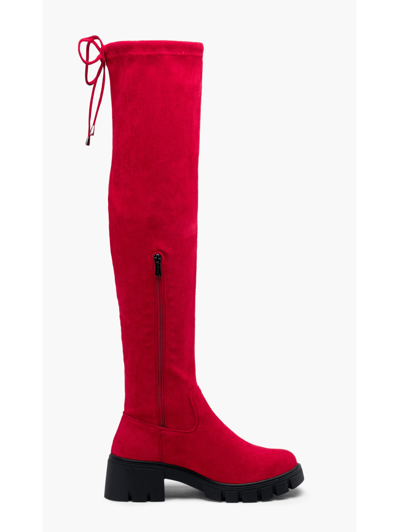 In Red Women Over-the-Knee Boots