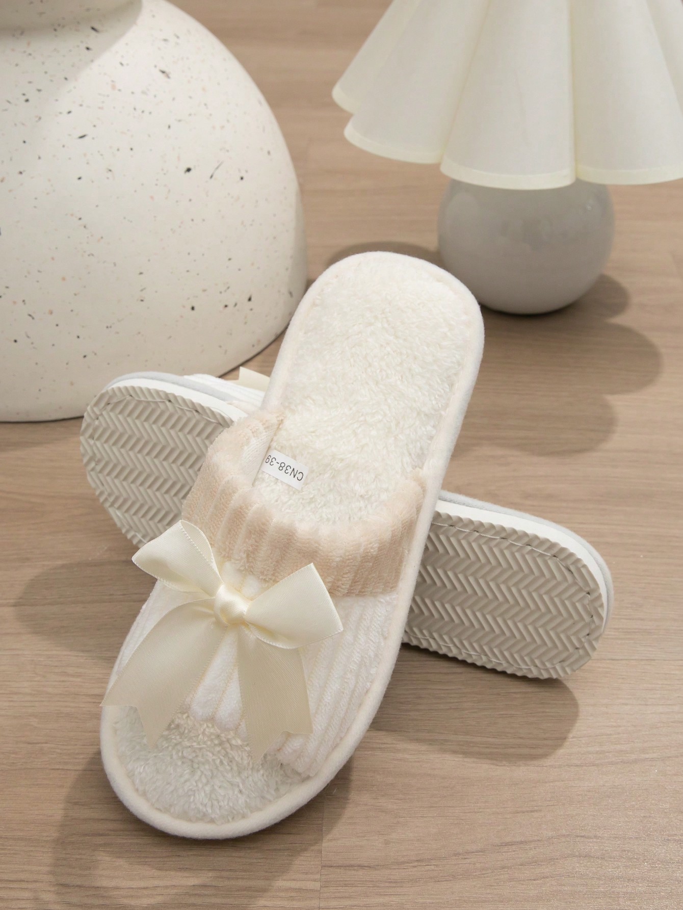 In Beige Women Home Slippers