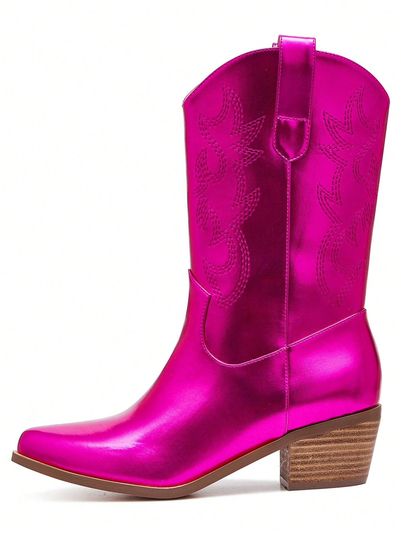 In Hot Pink Women Mid-Calf Boots