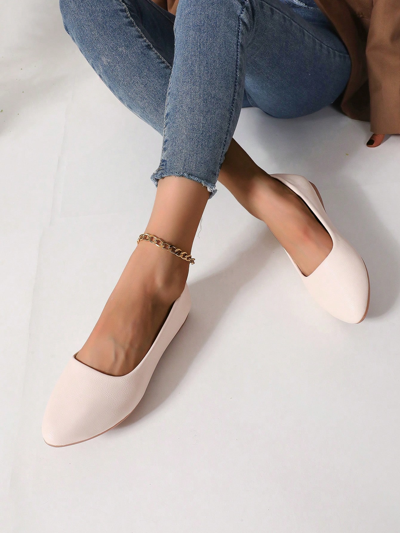 In Beige Women Flats