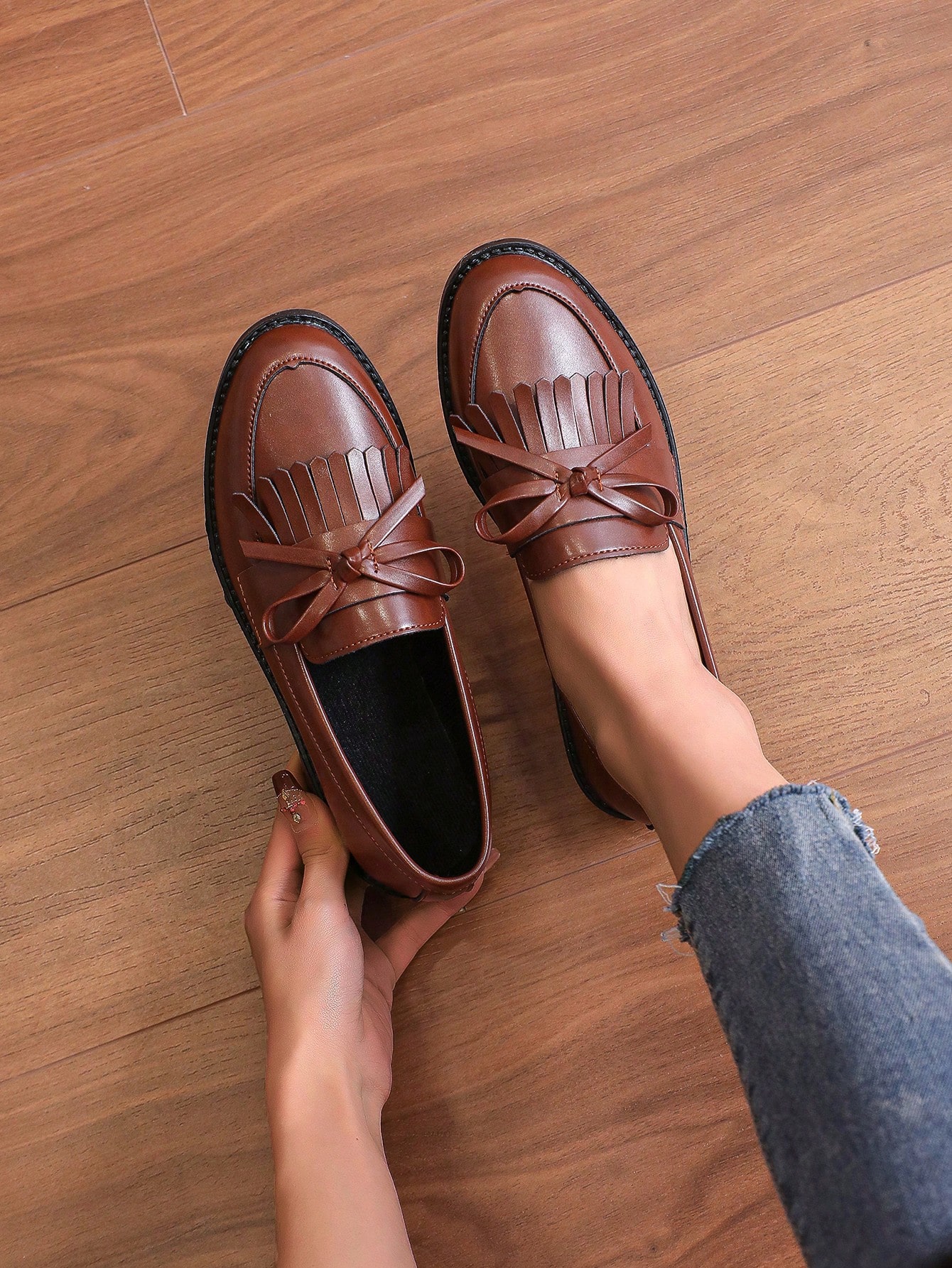 In Brown Women Flats