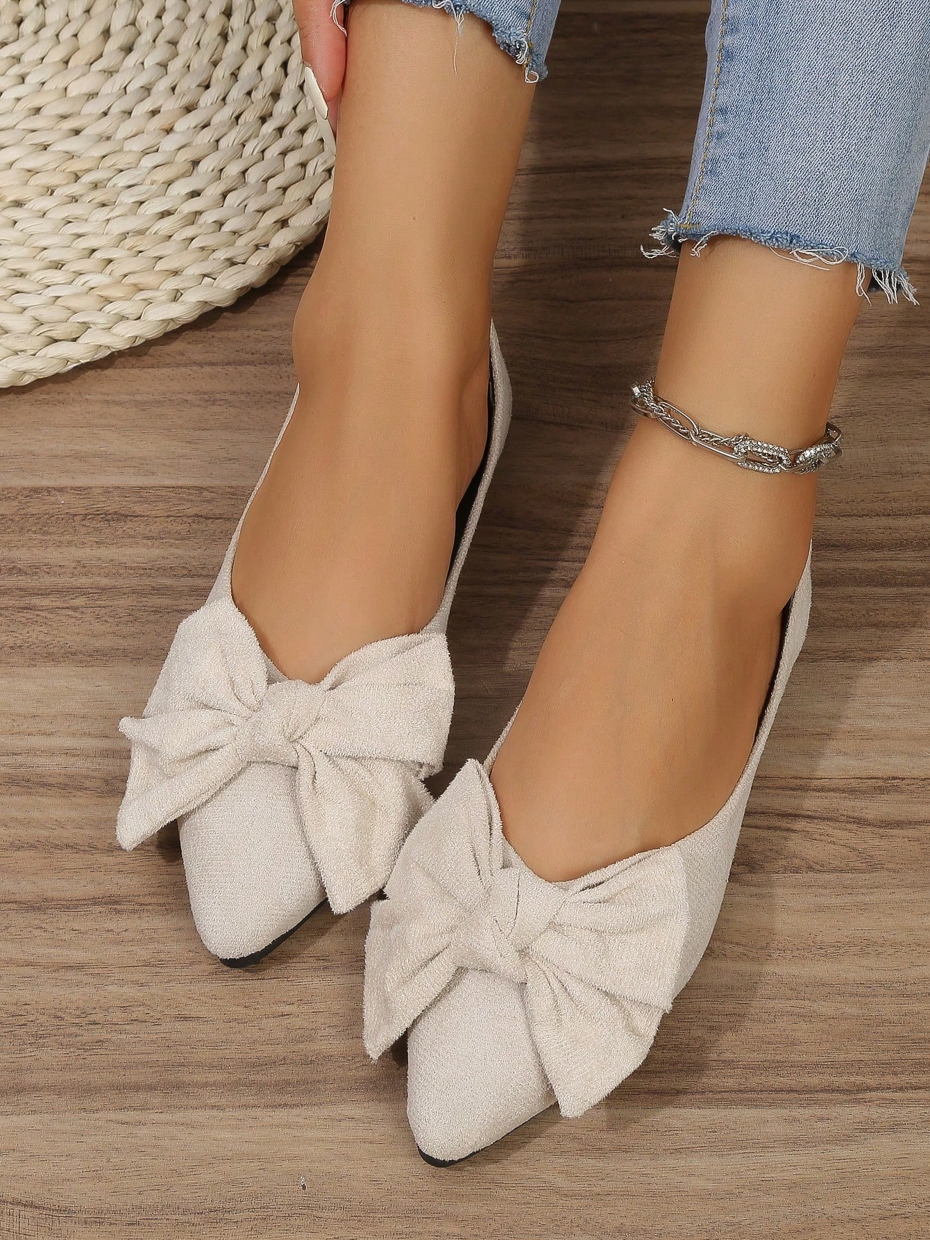 In Beige Women Flats