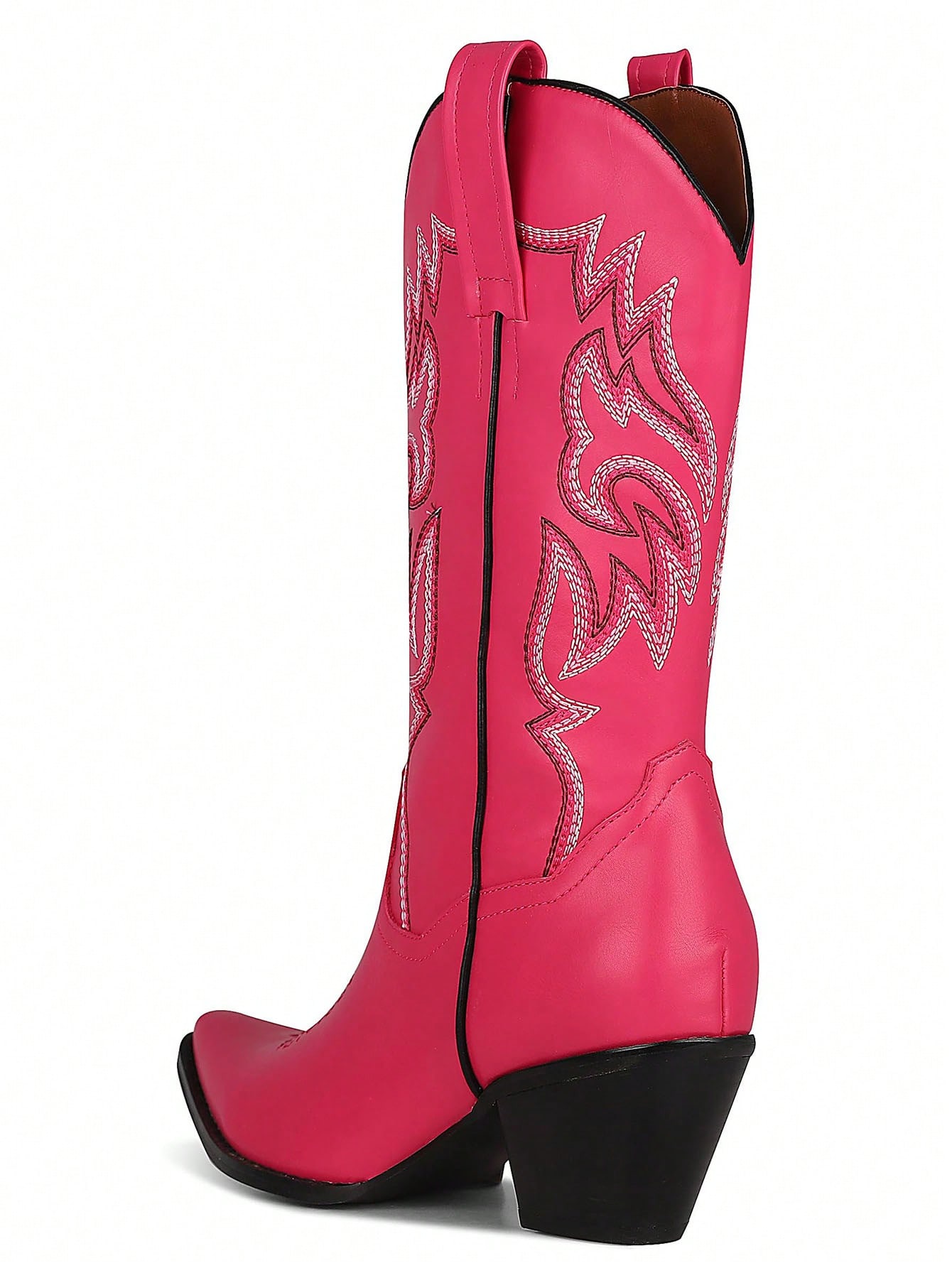 In Hot Pink Women Mid-Calf Boots