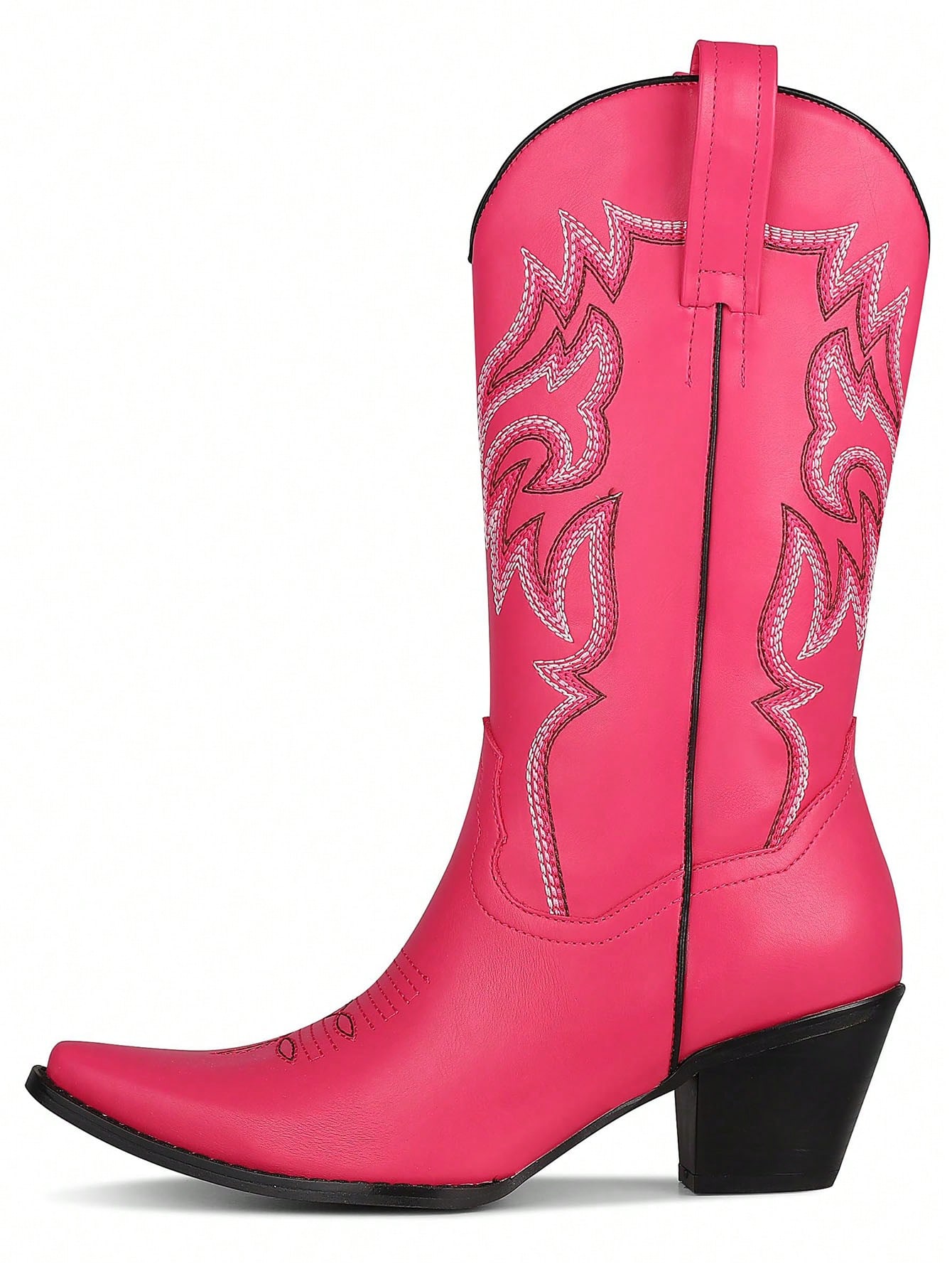 In Hot Pink Women Mid-Calf Boots