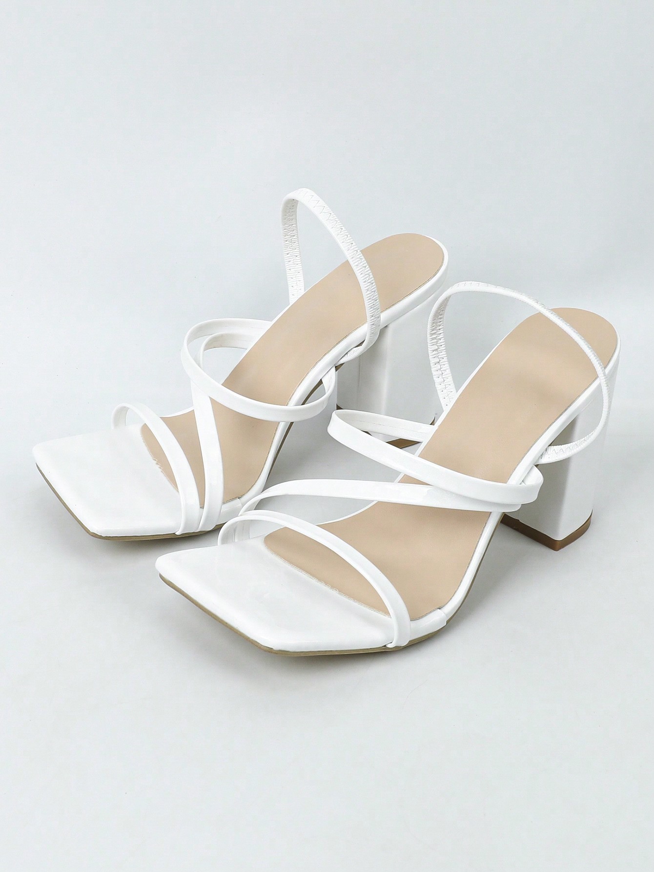 In White Women Heeled Sandals