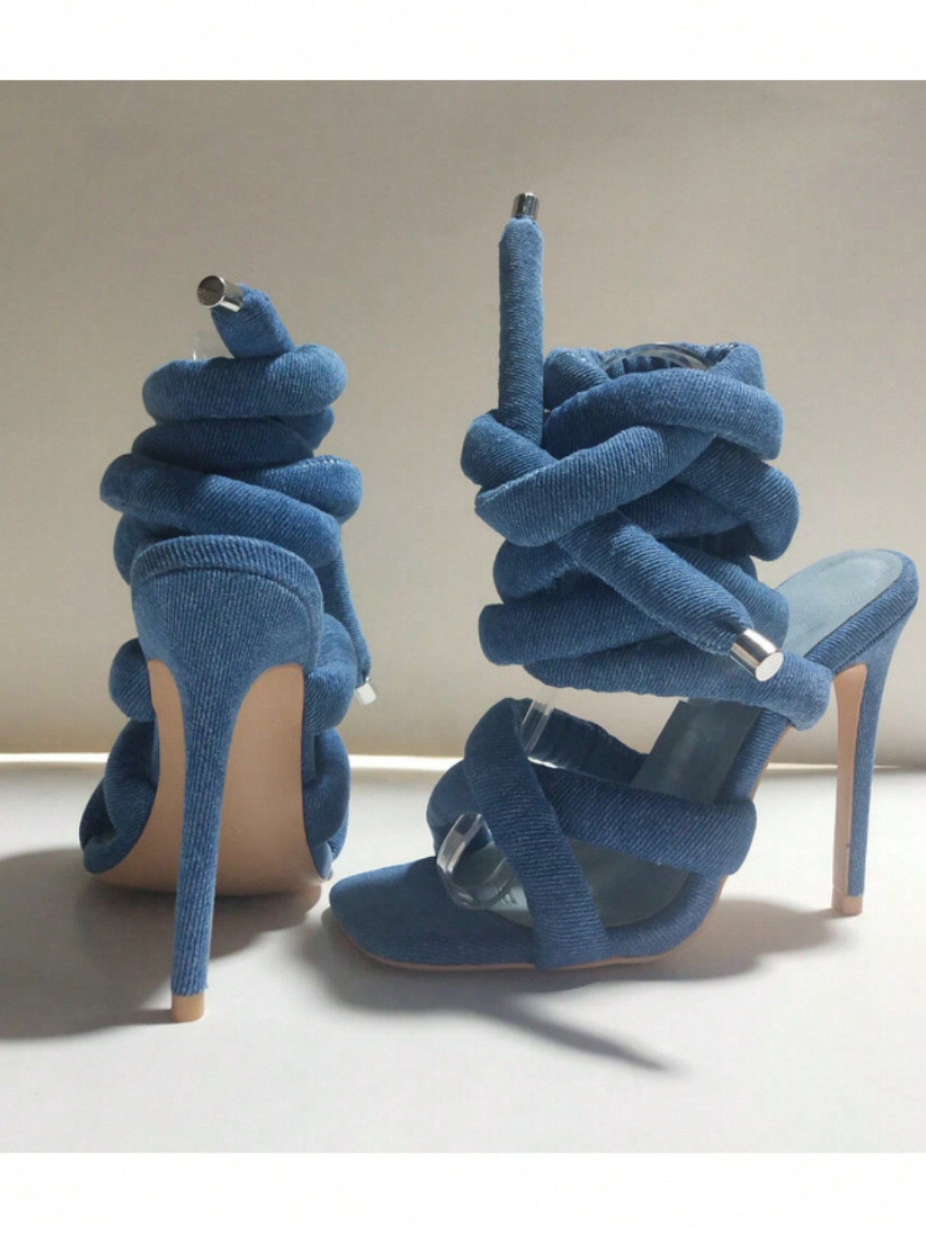 In Blue Women Heeled Sandals