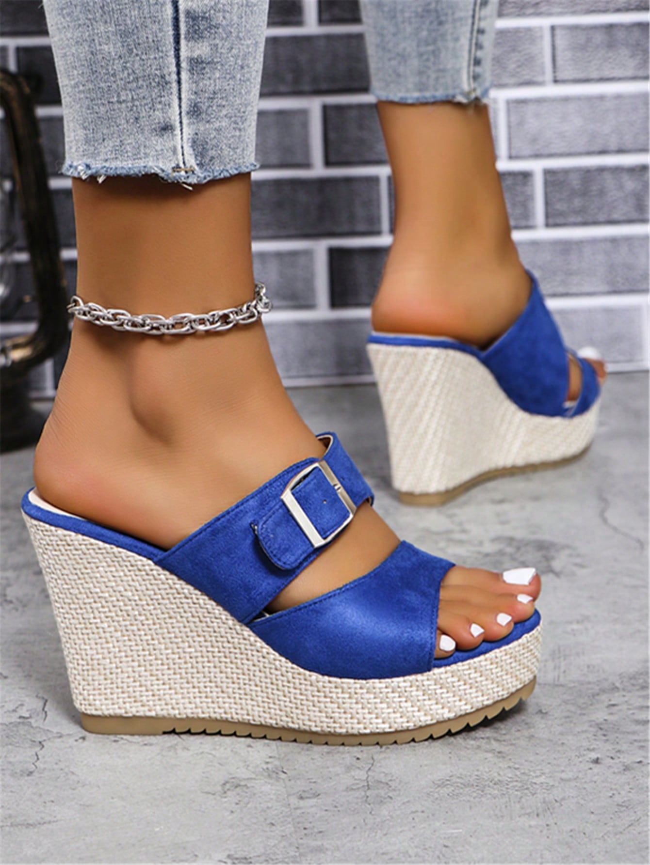 In Blue Women Platforms & Wedge Sandals