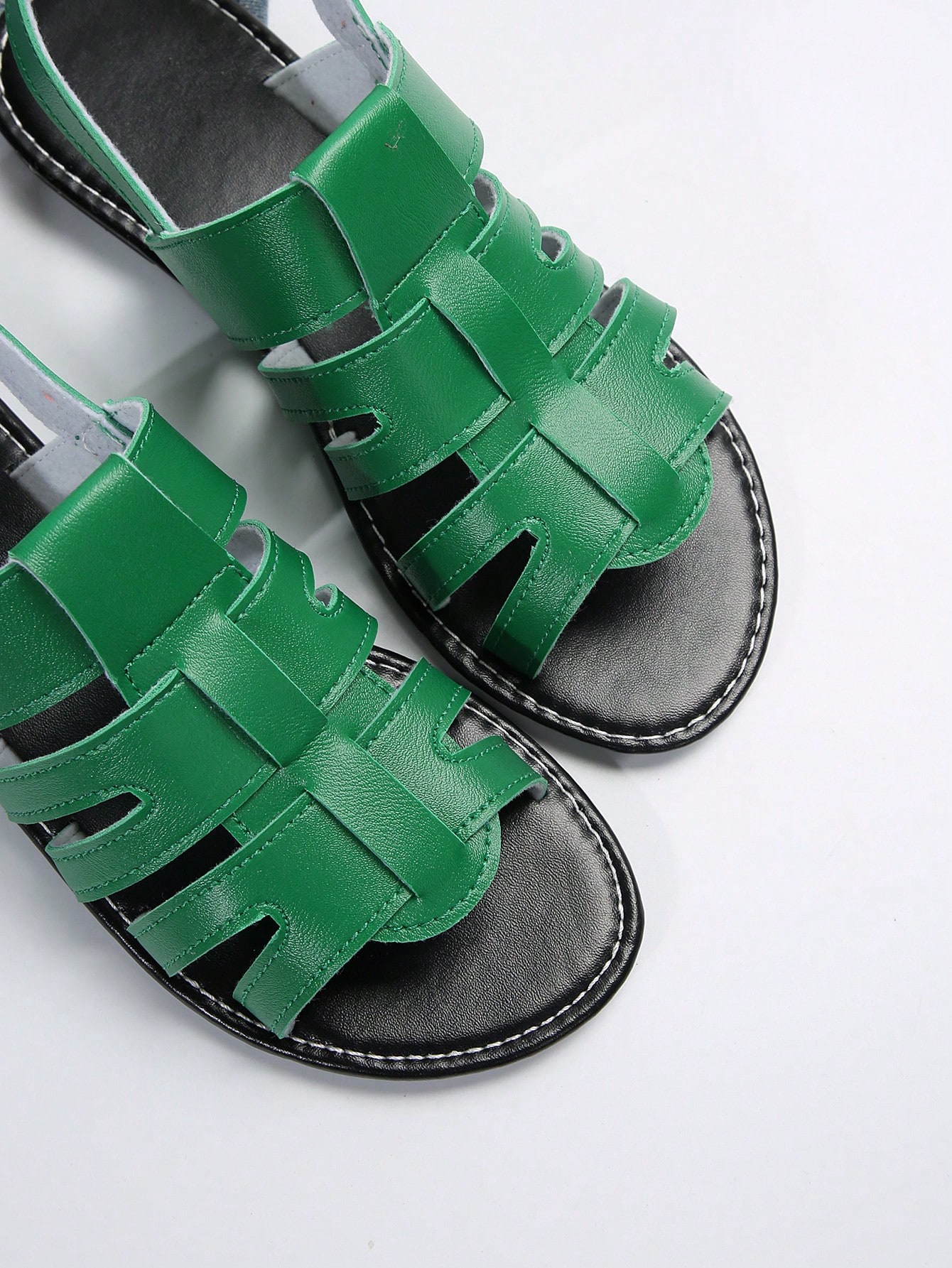 In Green Women Flat Sandals