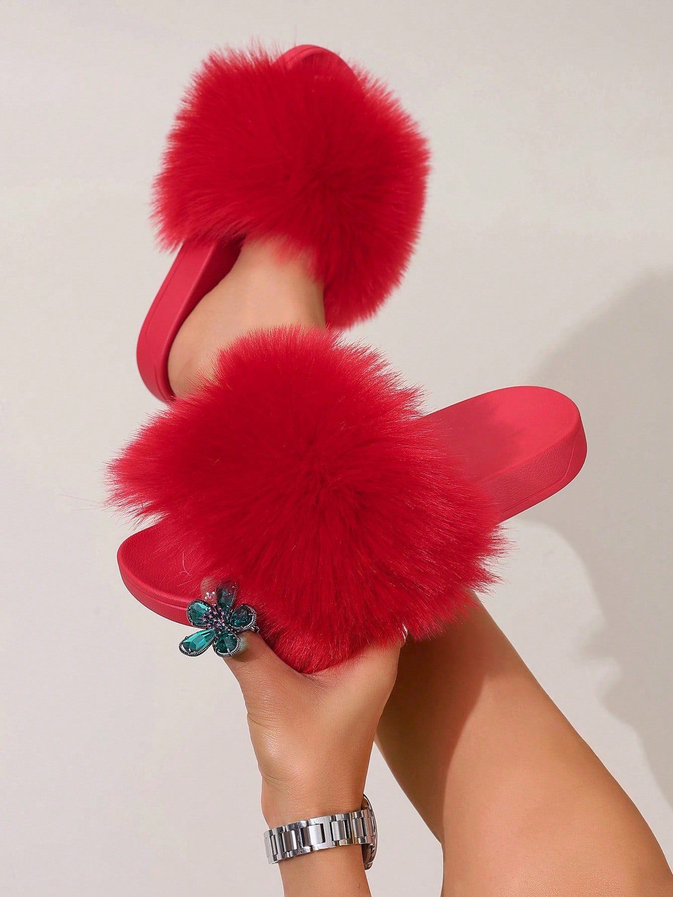 In Red Women Home Slippers