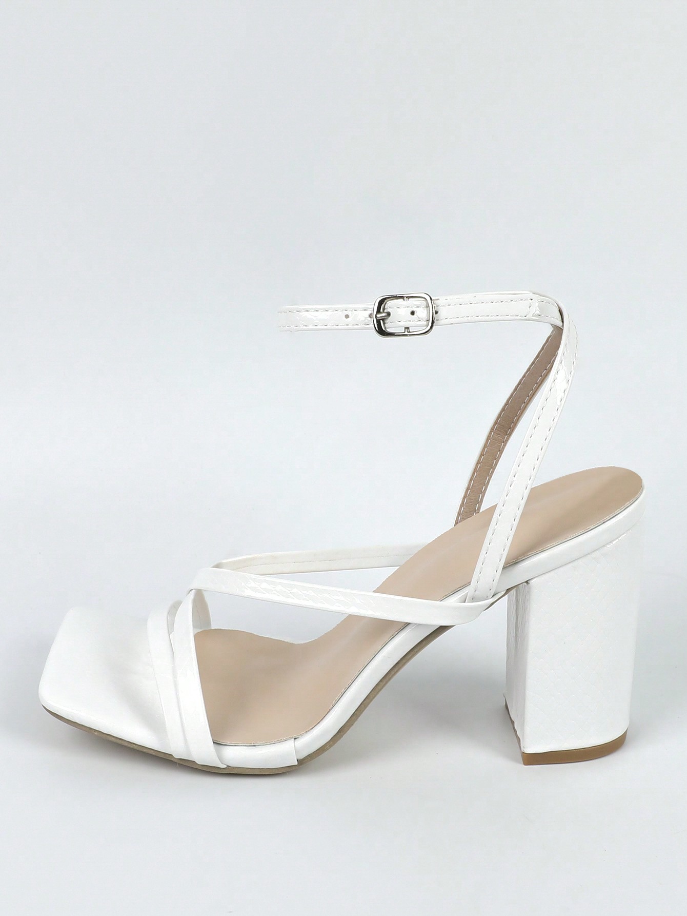 In White Women Heeled Sandals