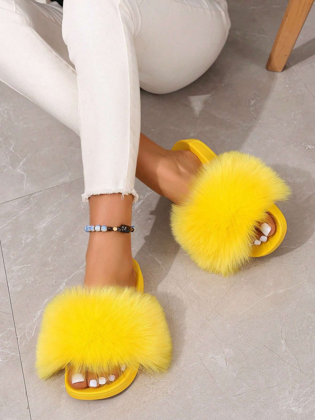 In Yellow Women Home Slippers