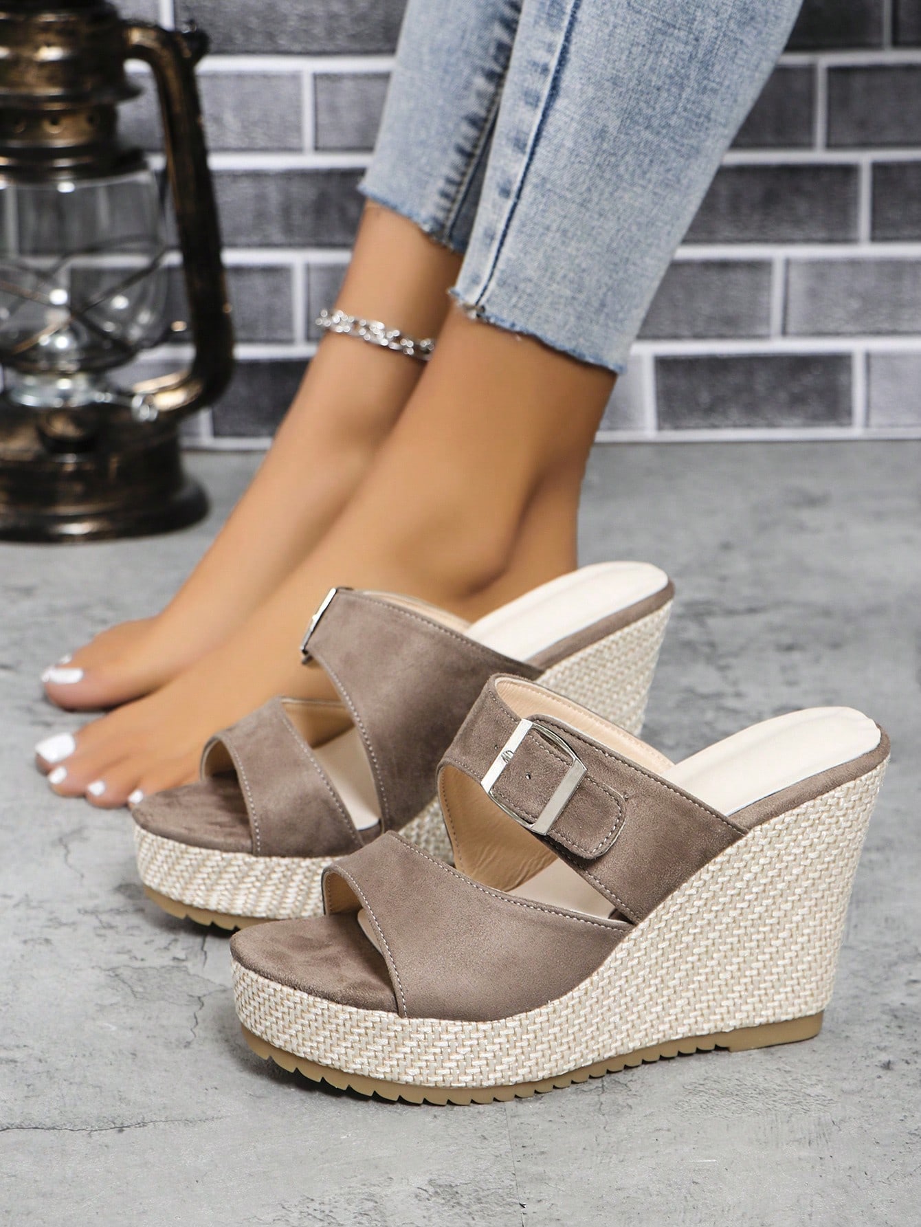 In Khaki Women Wedges & Flatform