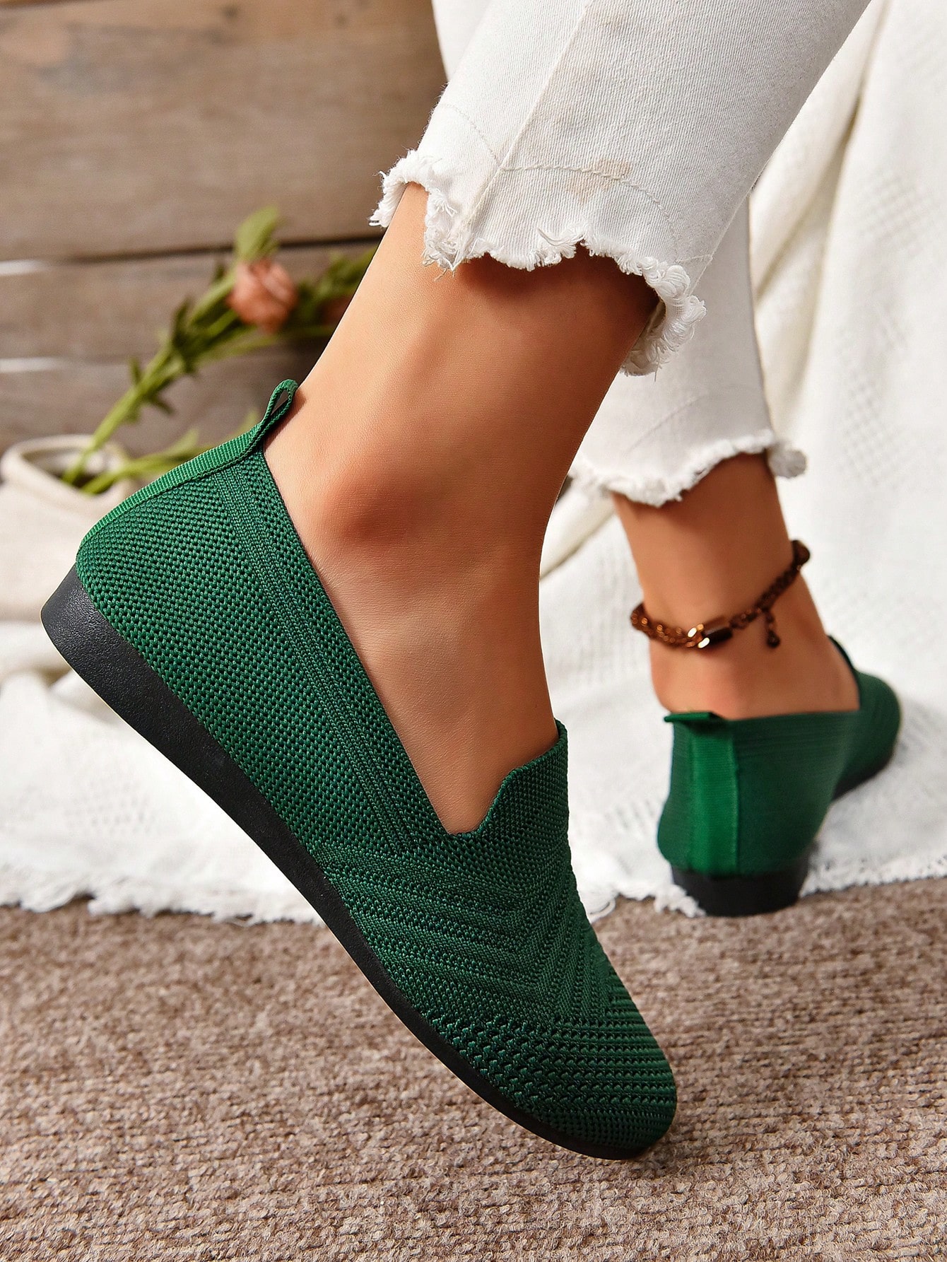 In Green Women Shoes