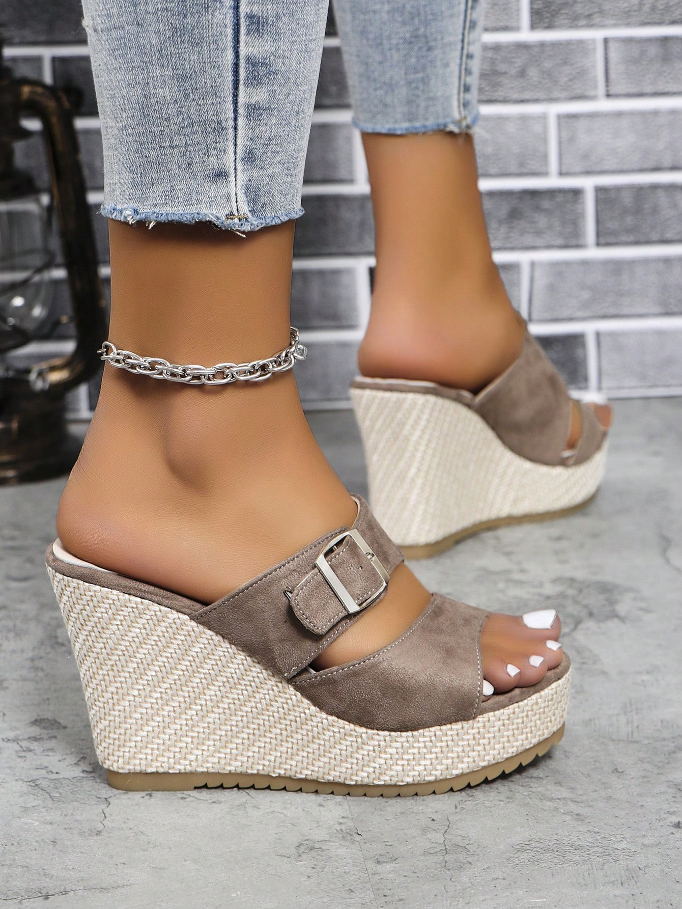 In Khaki Women Wedges & Flatform