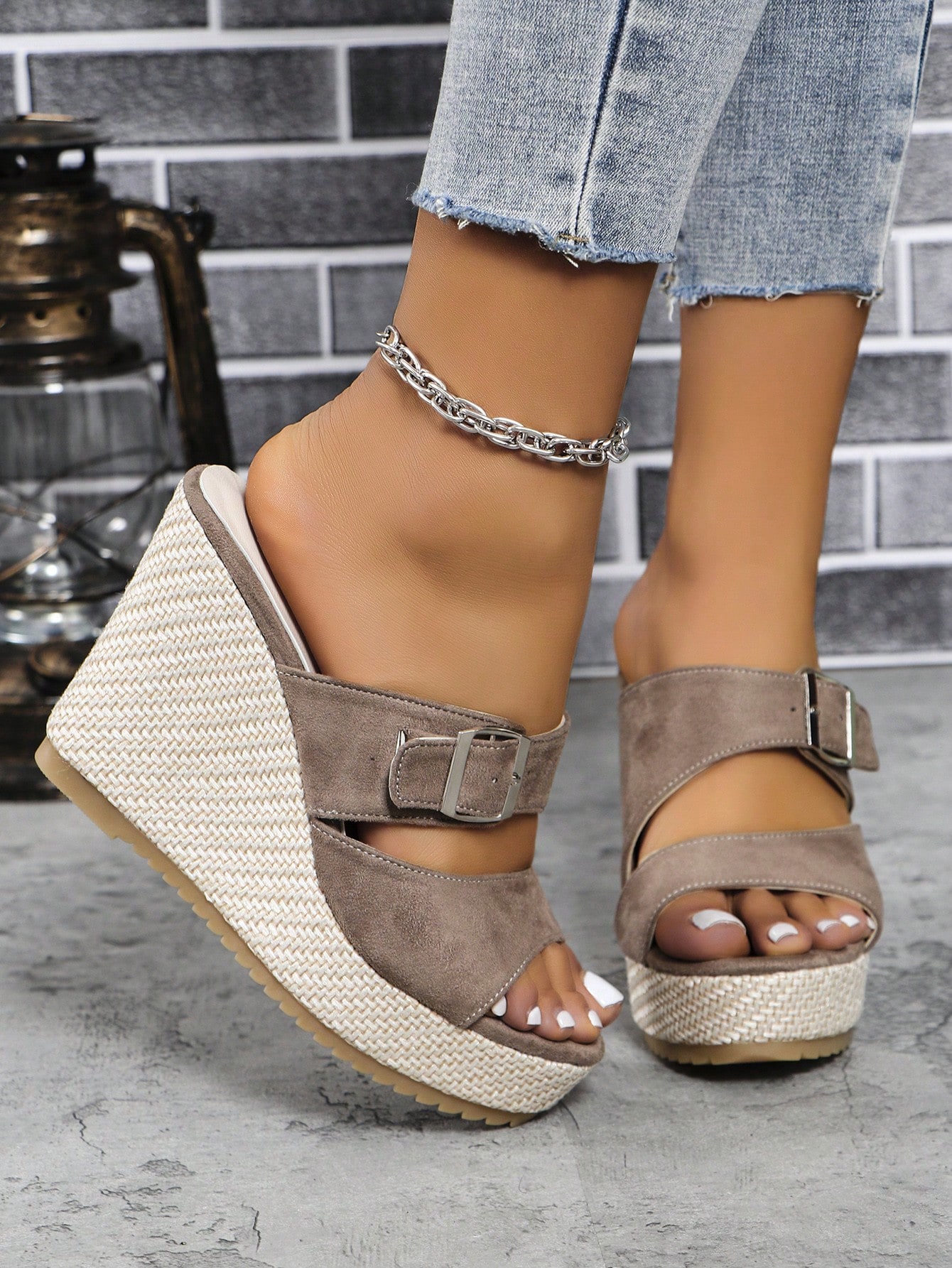 In Khaki Women Wedges & Flatform