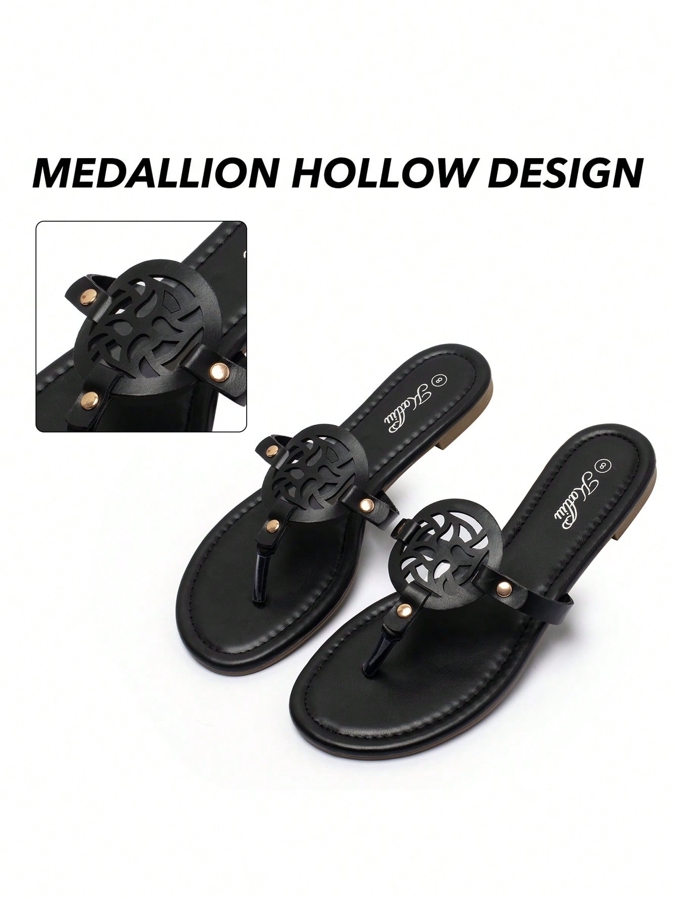 In Black and White Women Sandals