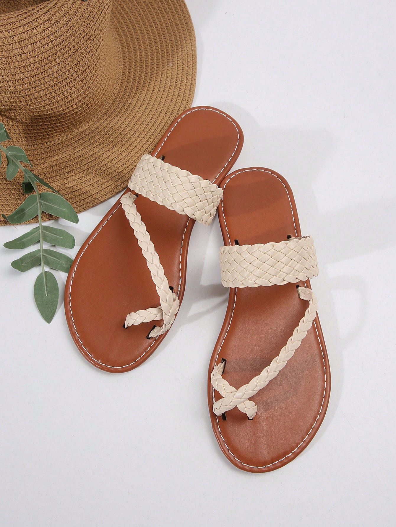 In Beige Women Flat Sandals