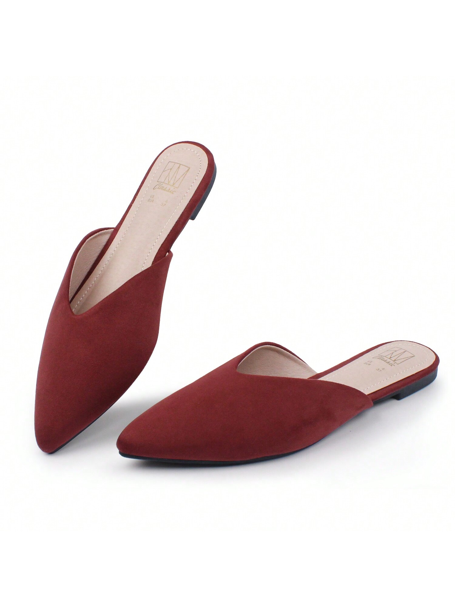 In Burgundy Women Flats