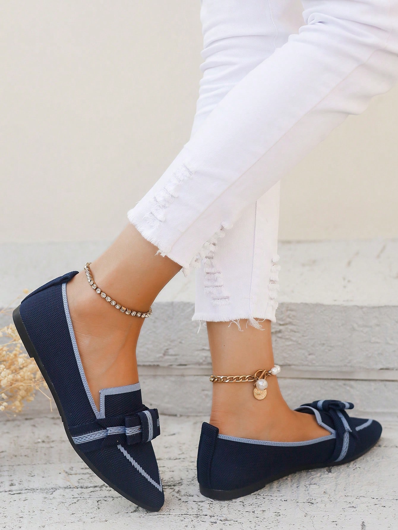 In Blue Women Flats