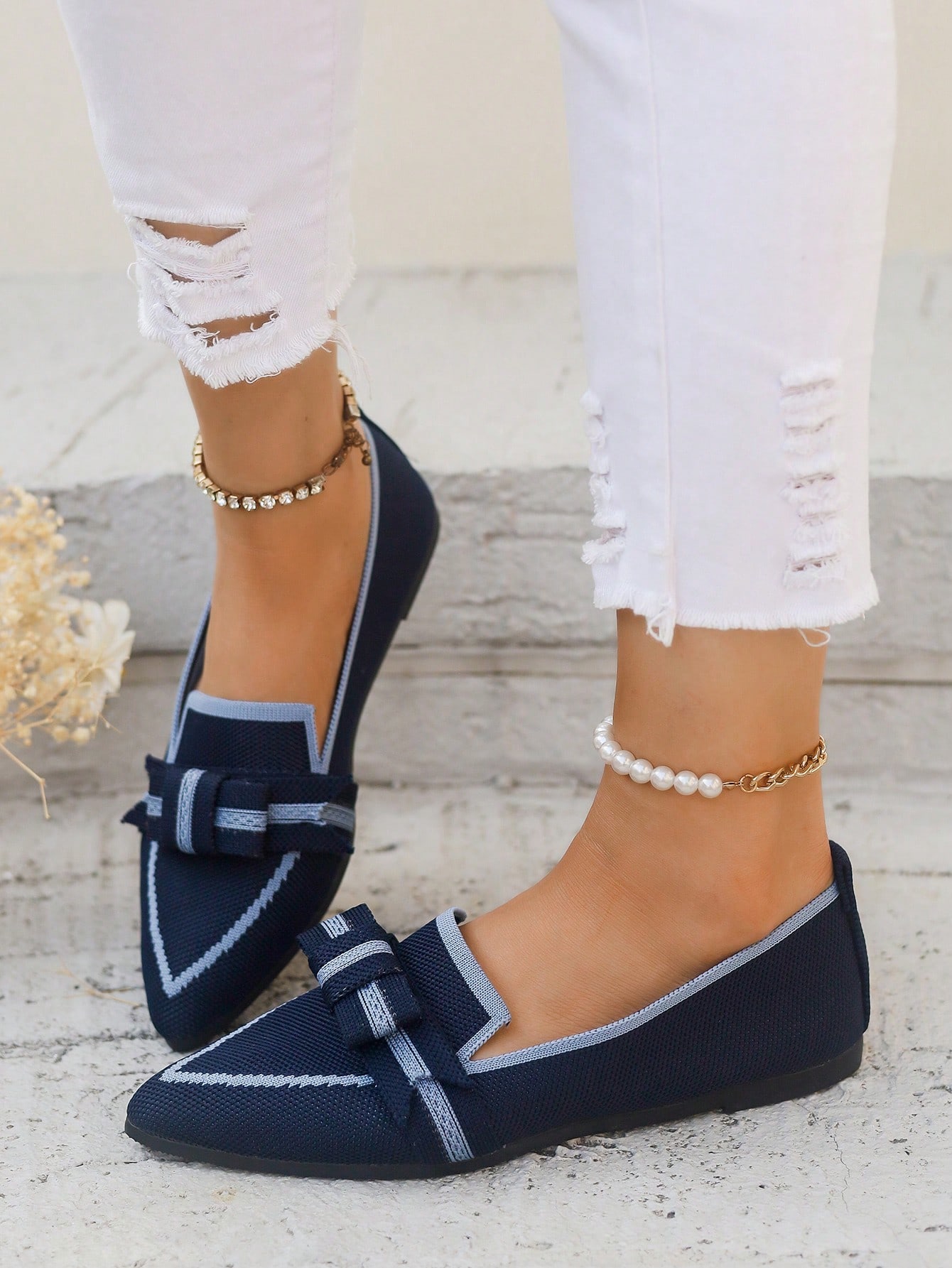 In Blue Women Flats