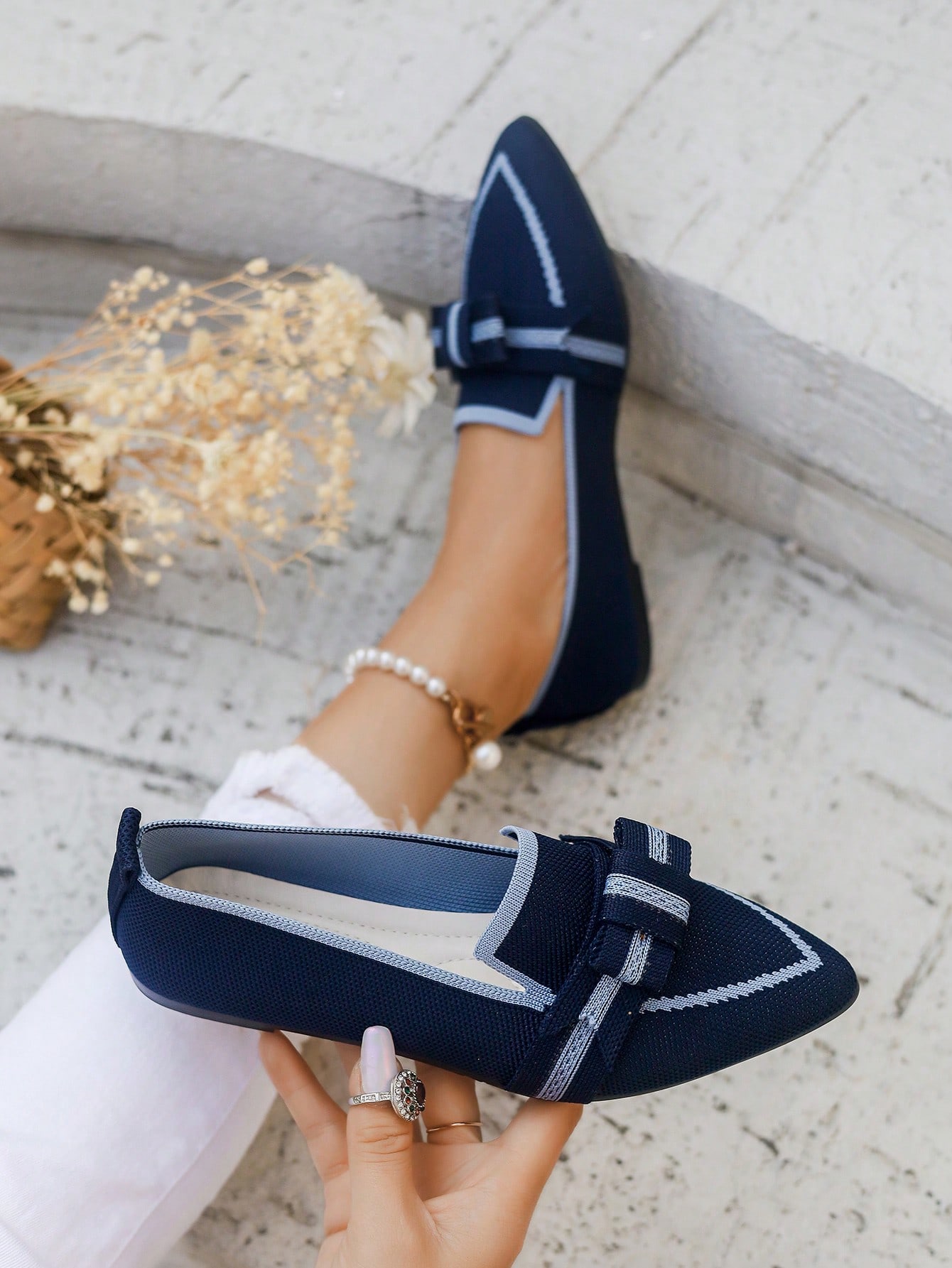 In Blue Women Flats