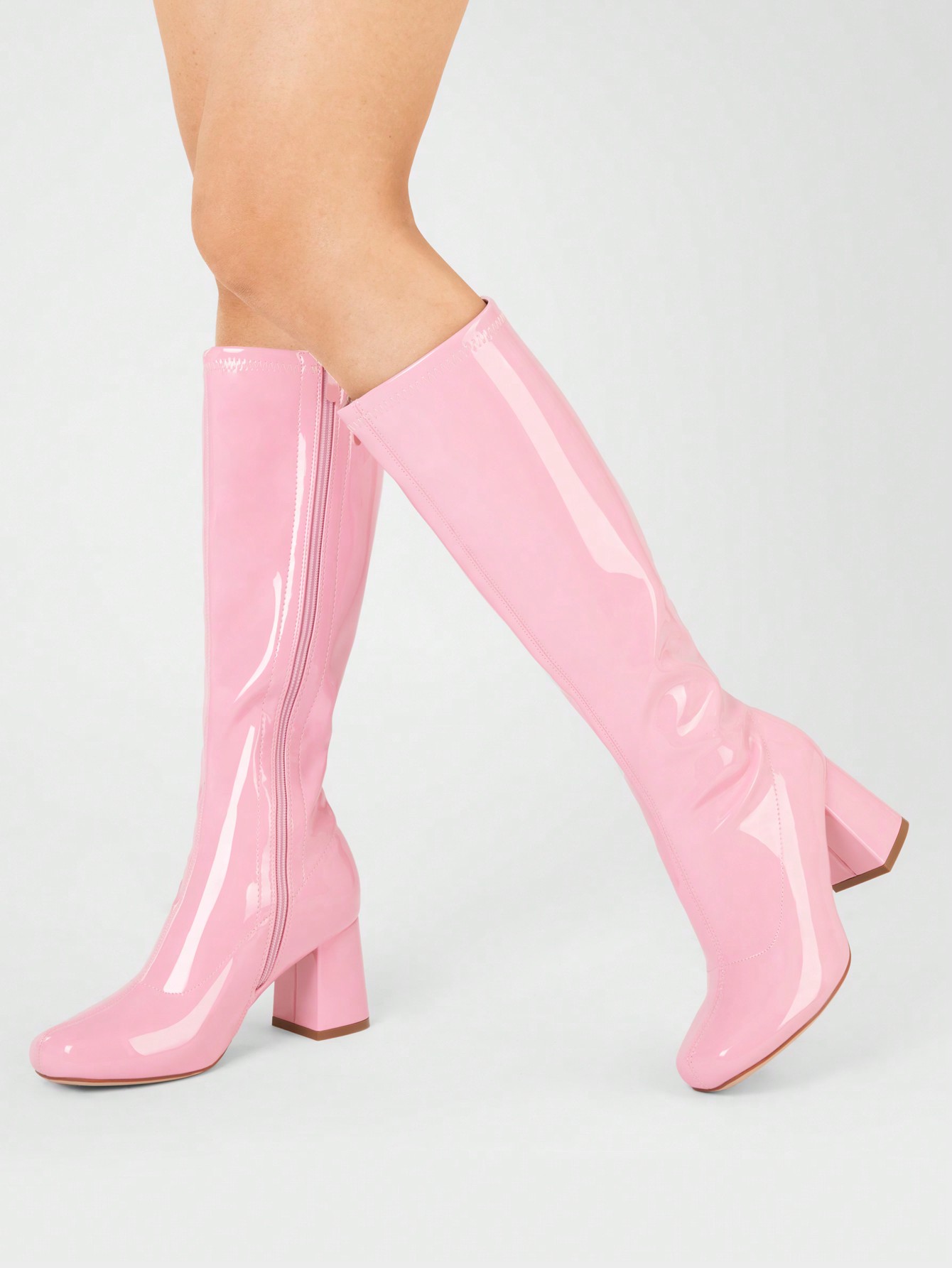 In Pink Women Knee-High Boots