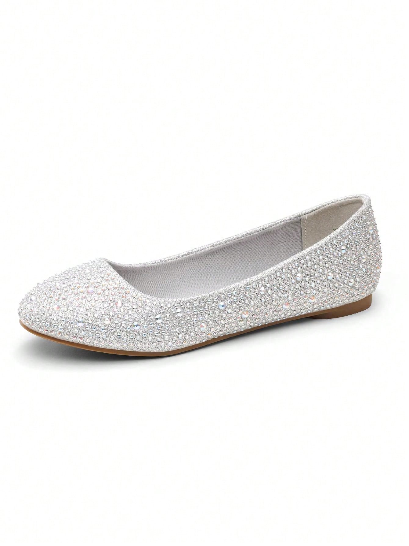 In Silver Women Flats