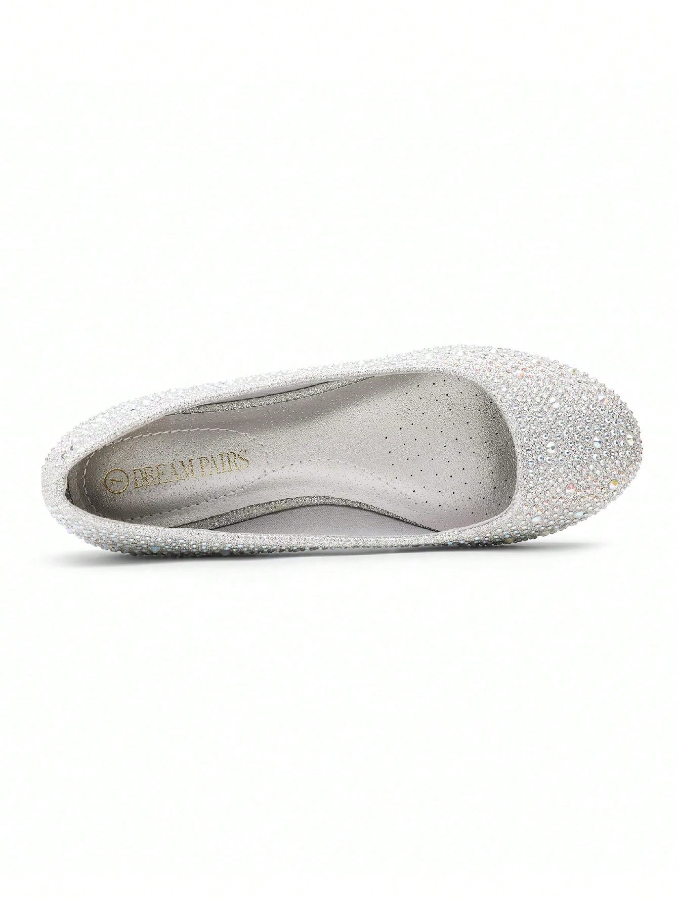 In Silver Women Flats