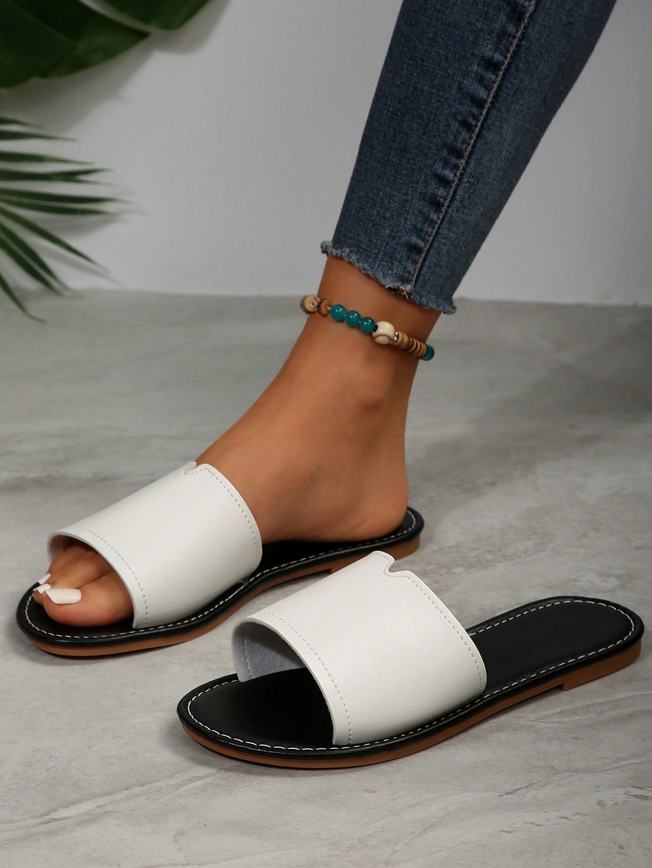 In Black and White Women Sandals