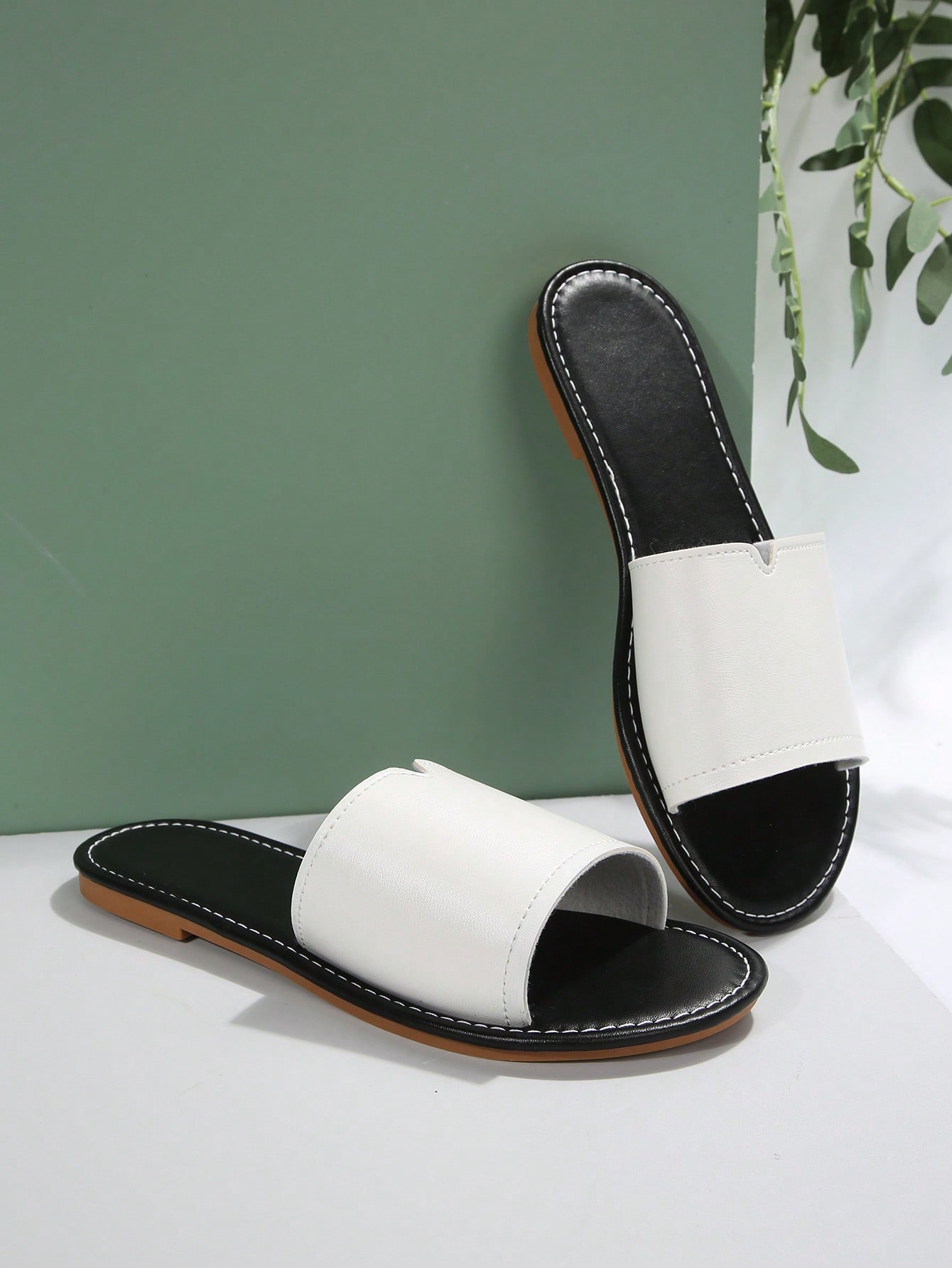 In Black and White Women Sandals