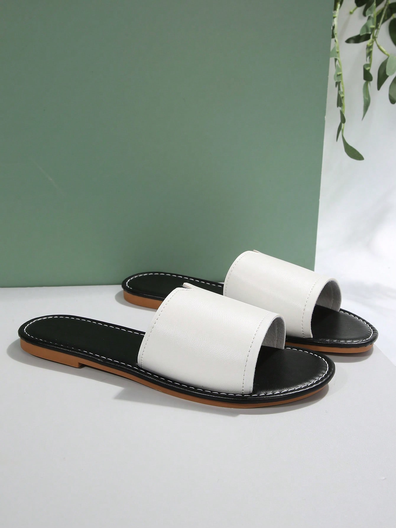 In Black and White Women Sandals