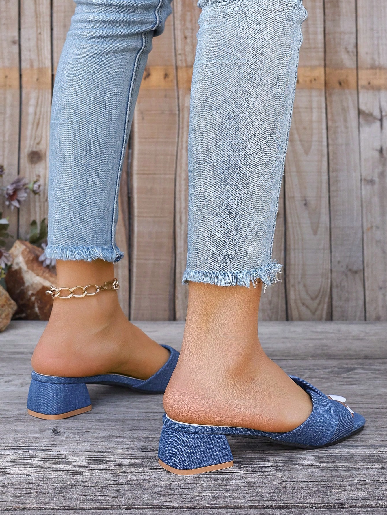 In Blue Women Heeled Sandals