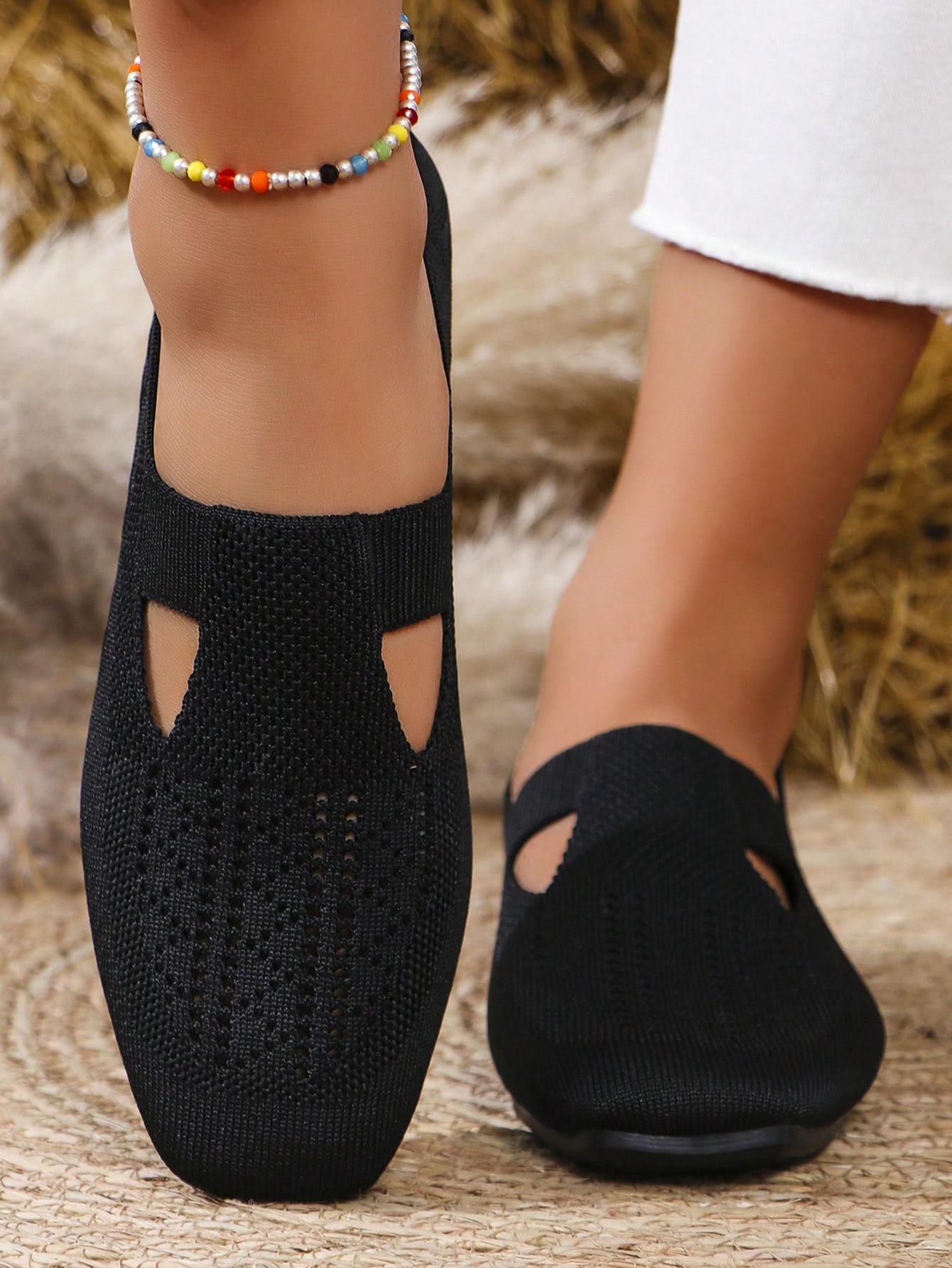 In Black Women Flats