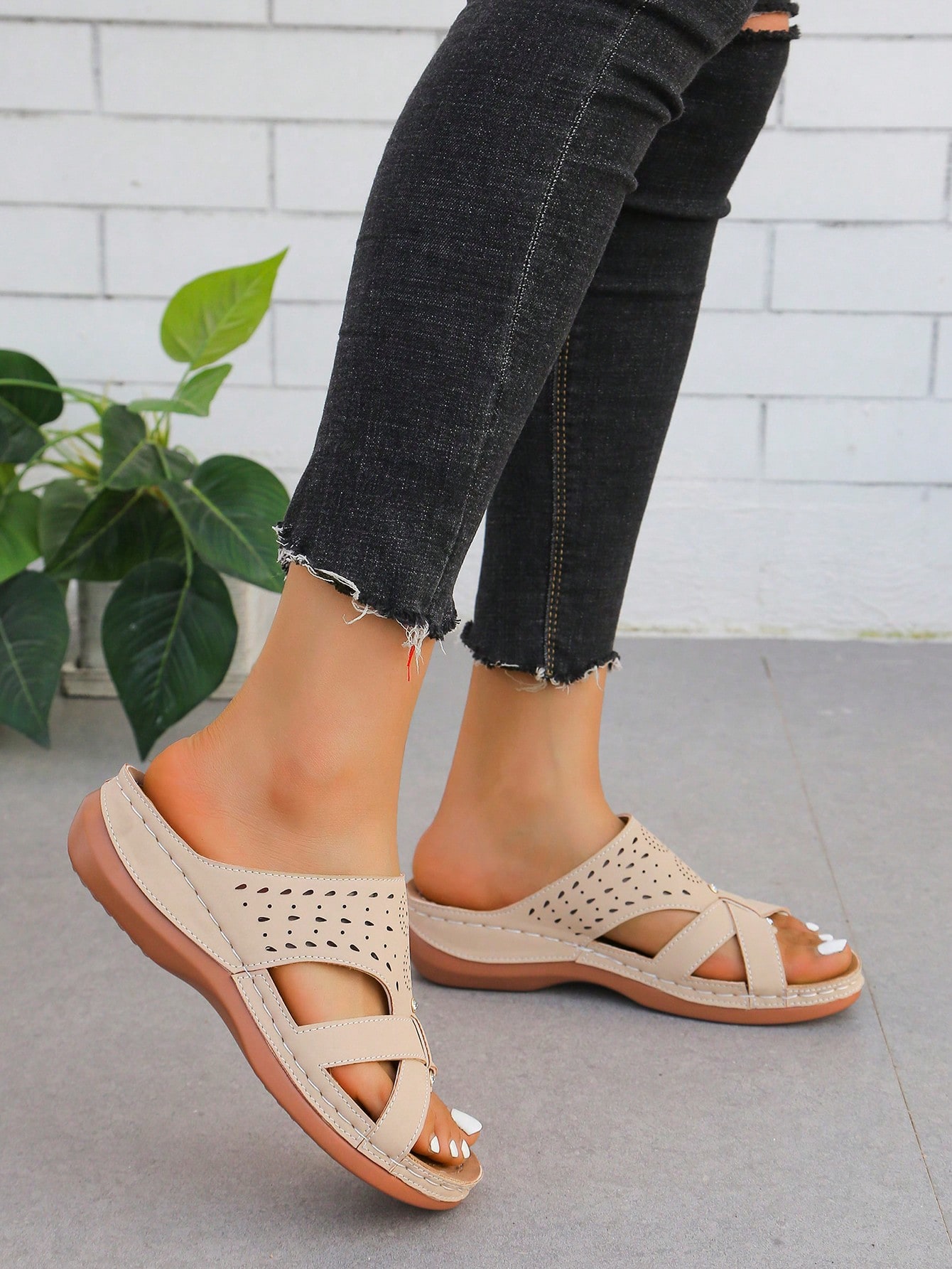 In Beige Women Platforms & Wedge Sandals