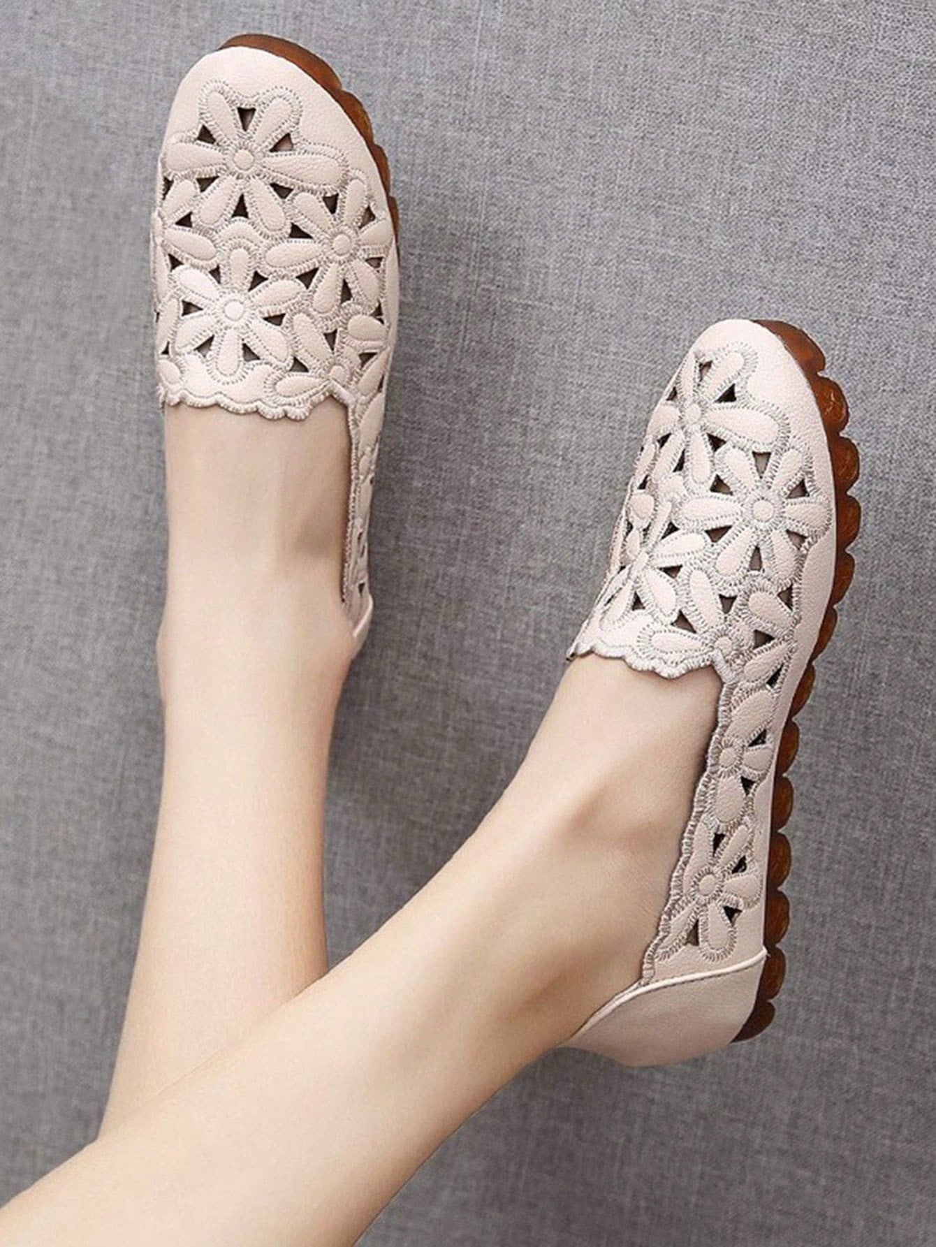 In Beige Women Flats