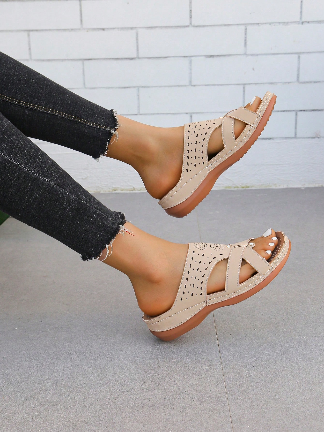 In Beige Women Platforms & Wedge Sandals