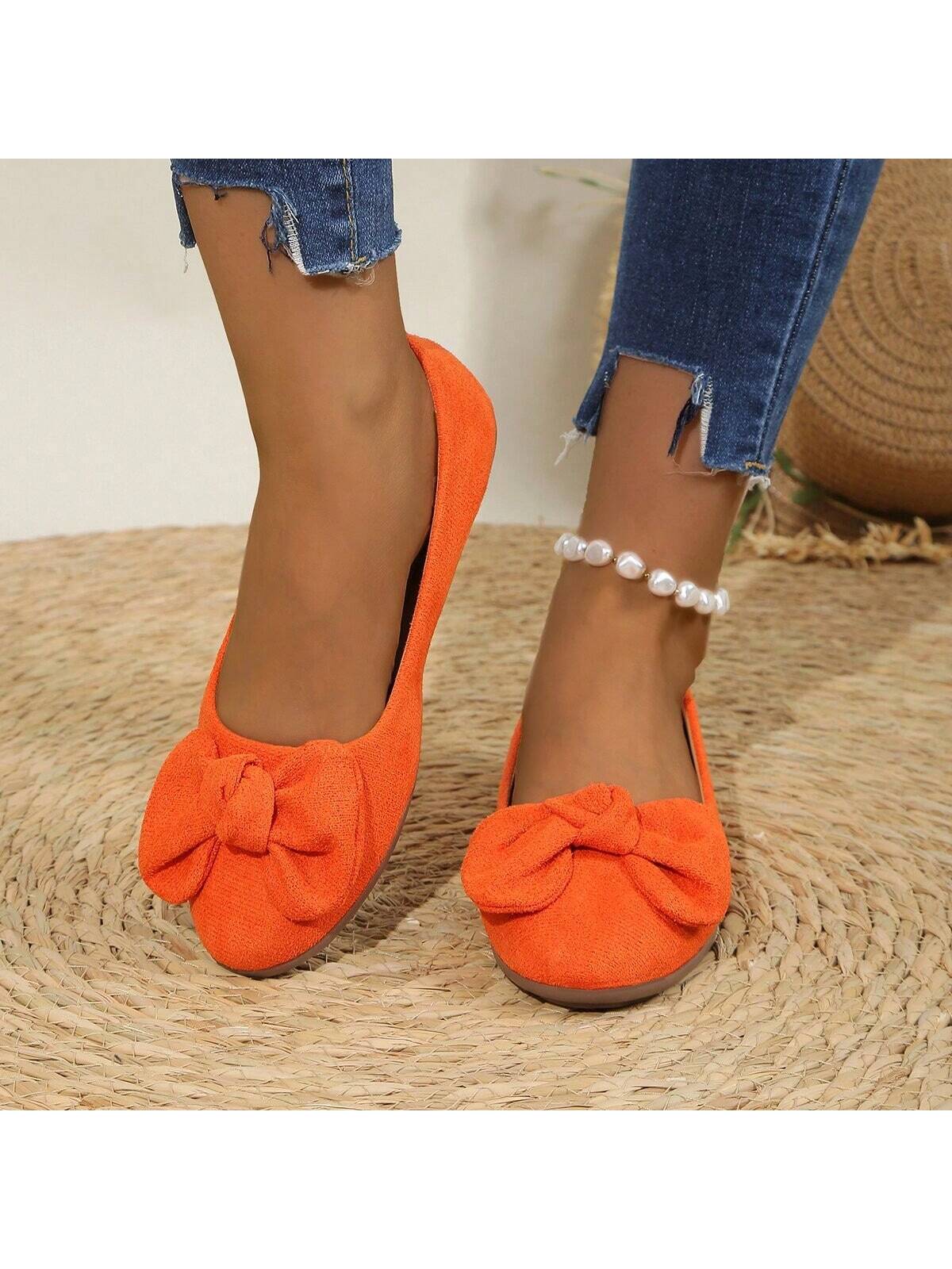 In Orange Women Flats