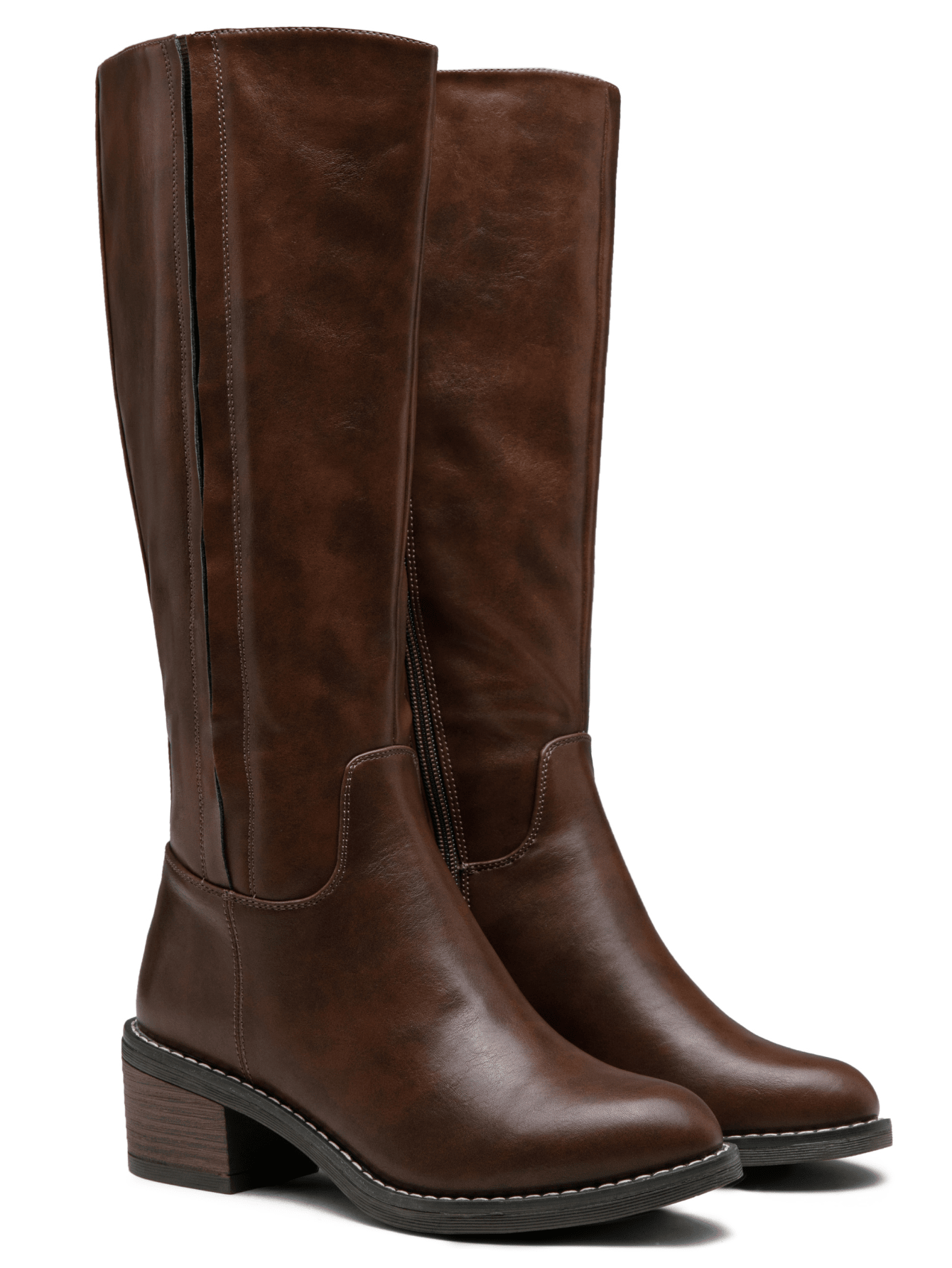 In Coffee Brown Women Fashion Boots