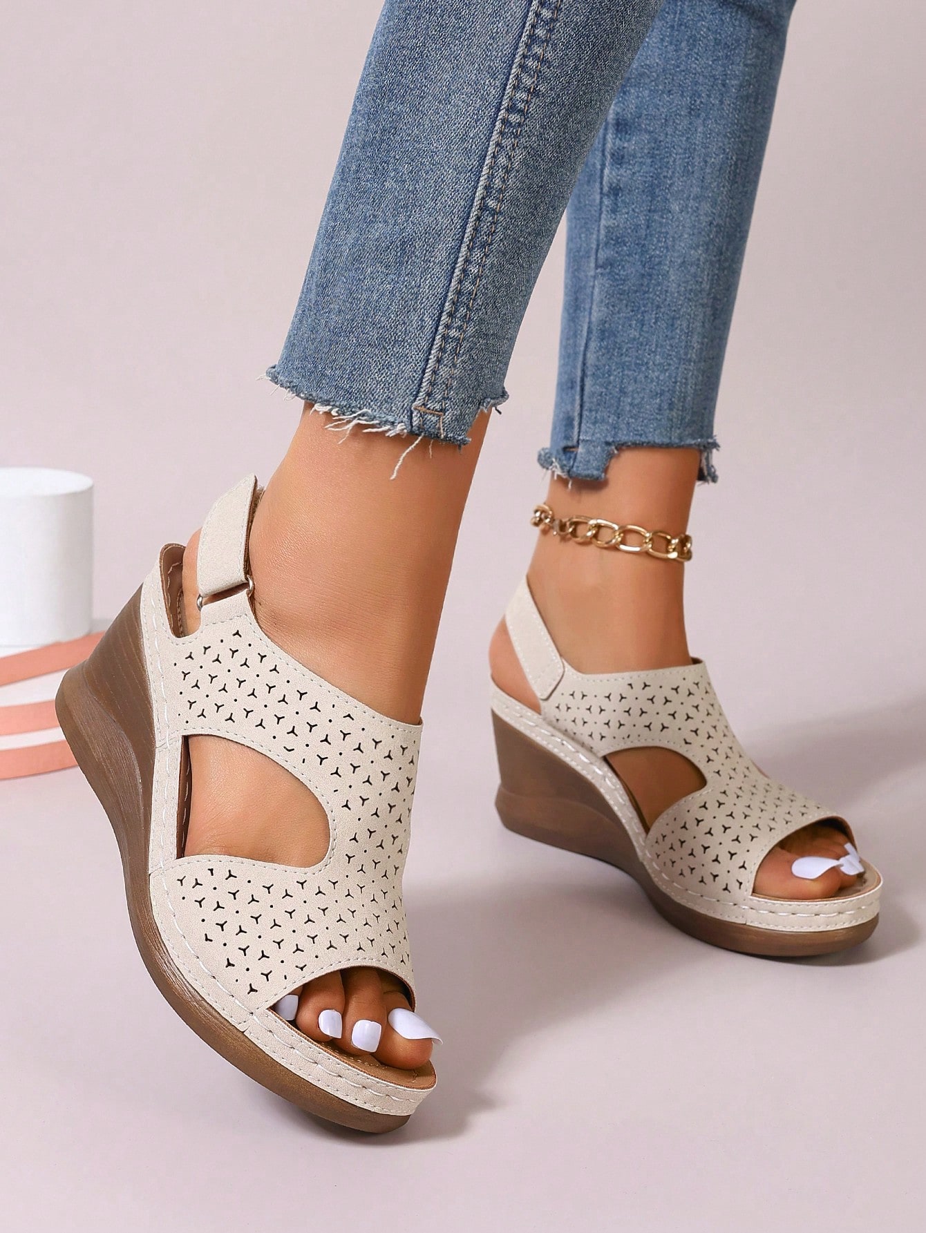 In Beige Women Platforms & Wedge Sandals