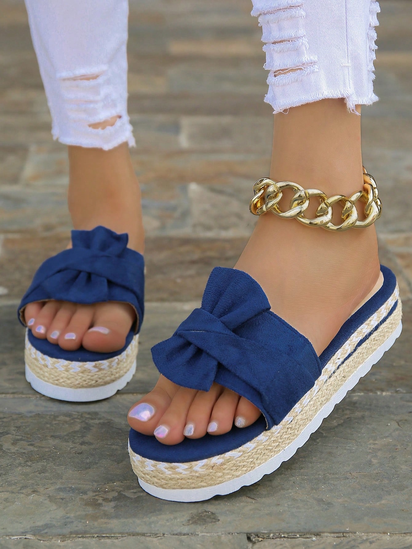 In Blue Women Platforms & Wedge Sandals