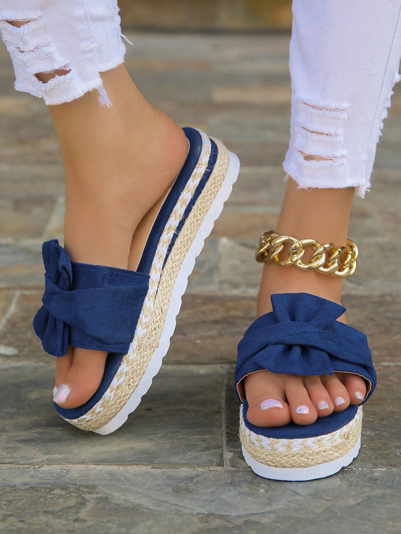 In Blue Women Platforms & Wedge Sandals