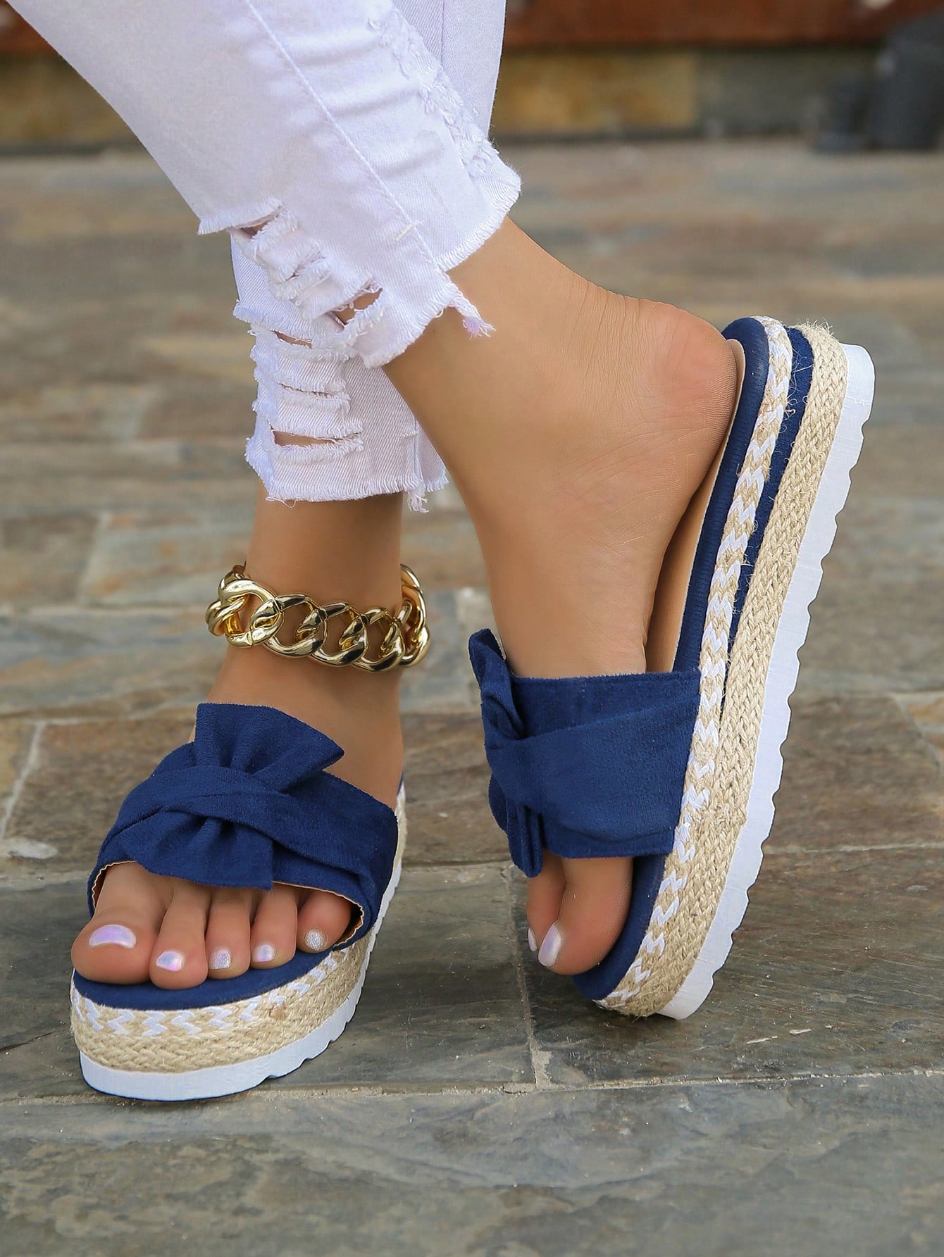 In Blue Women Platforms & Wedge Sandals