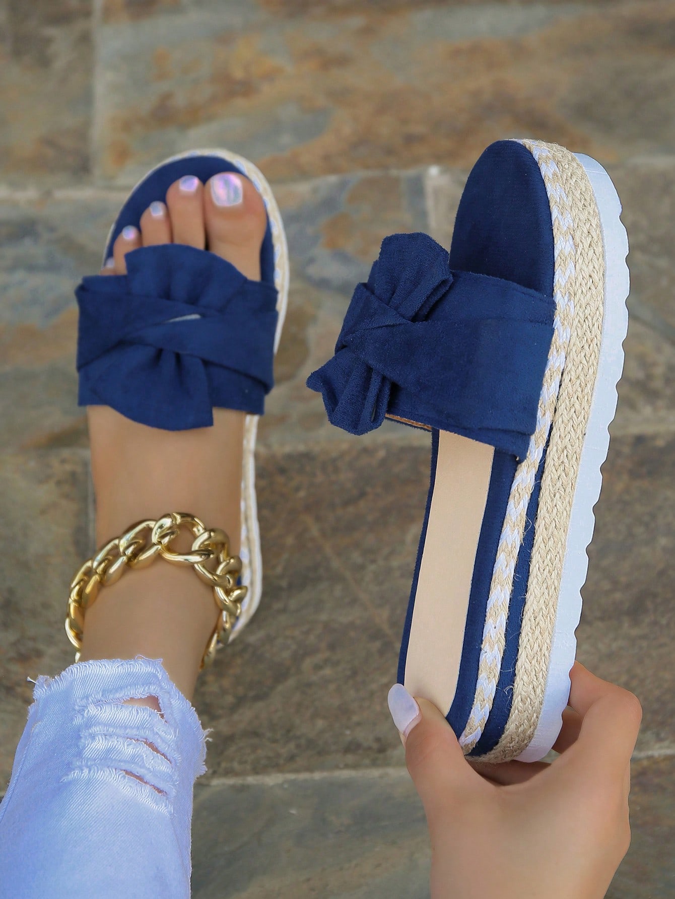 In Blue Women Platforms & Wedge Sandals