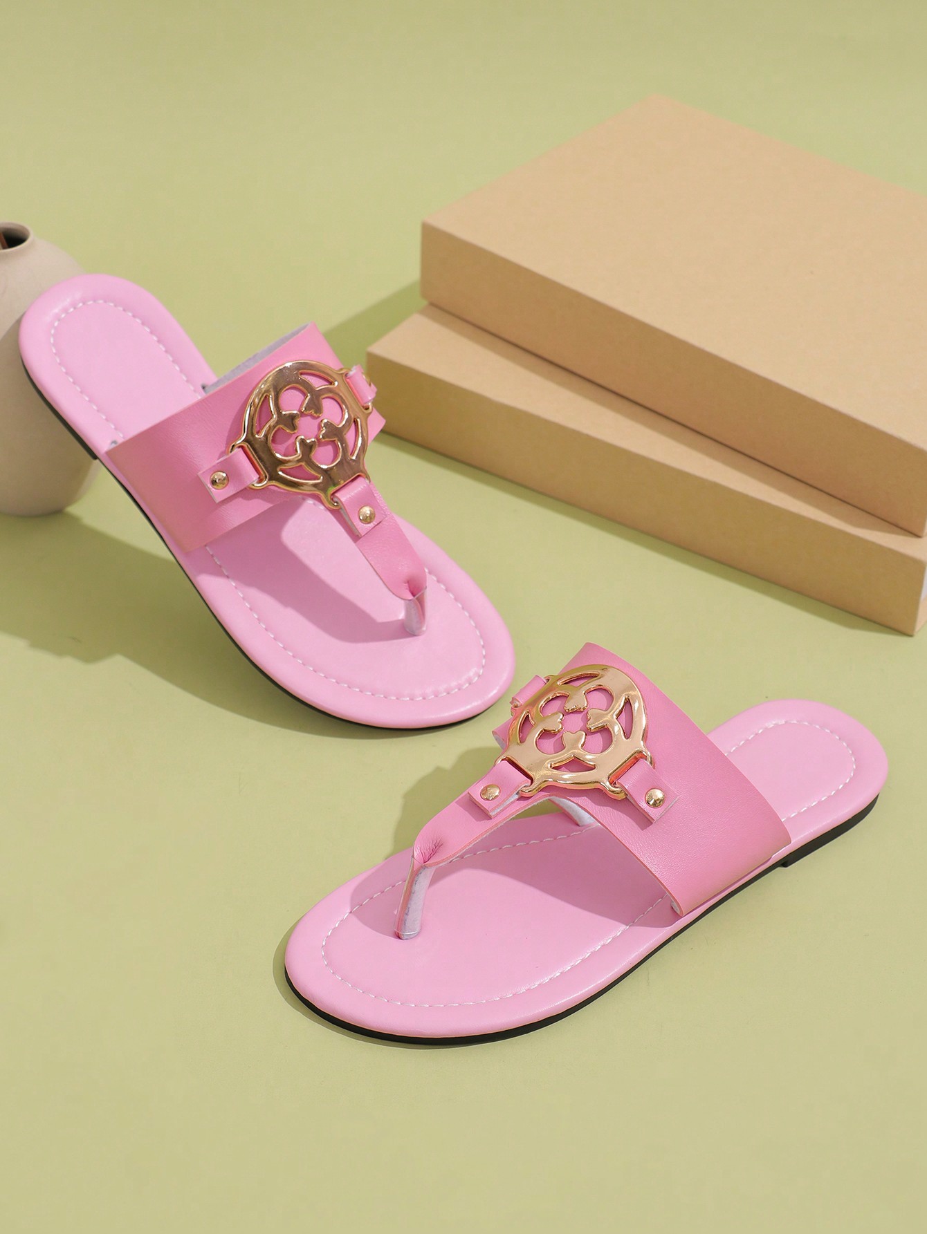 In Pink Women Flat Sandals