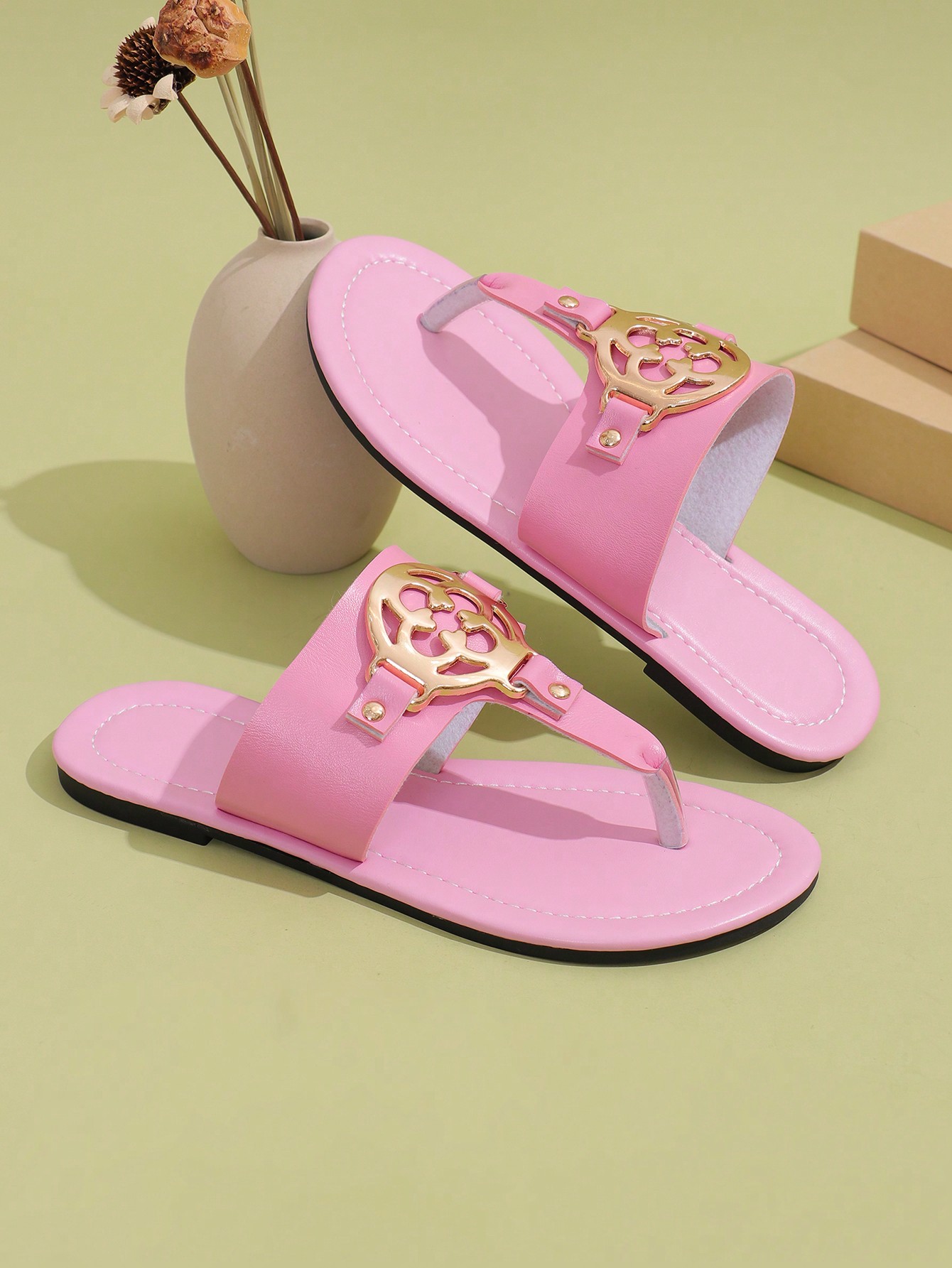 In Pink Women Flat Sandals