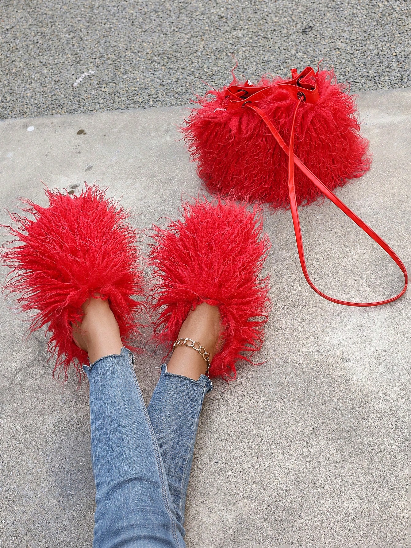 In Red Women Home Slippers